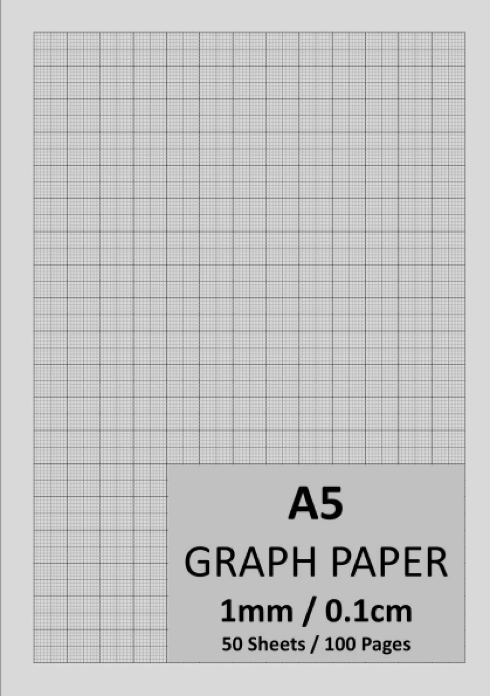 A5 Graph Paper 1Mm 0 1Cm 148Mm X 210Mm Graph Pad 1 5 10 Mm Square Grid Ruled EBay UK