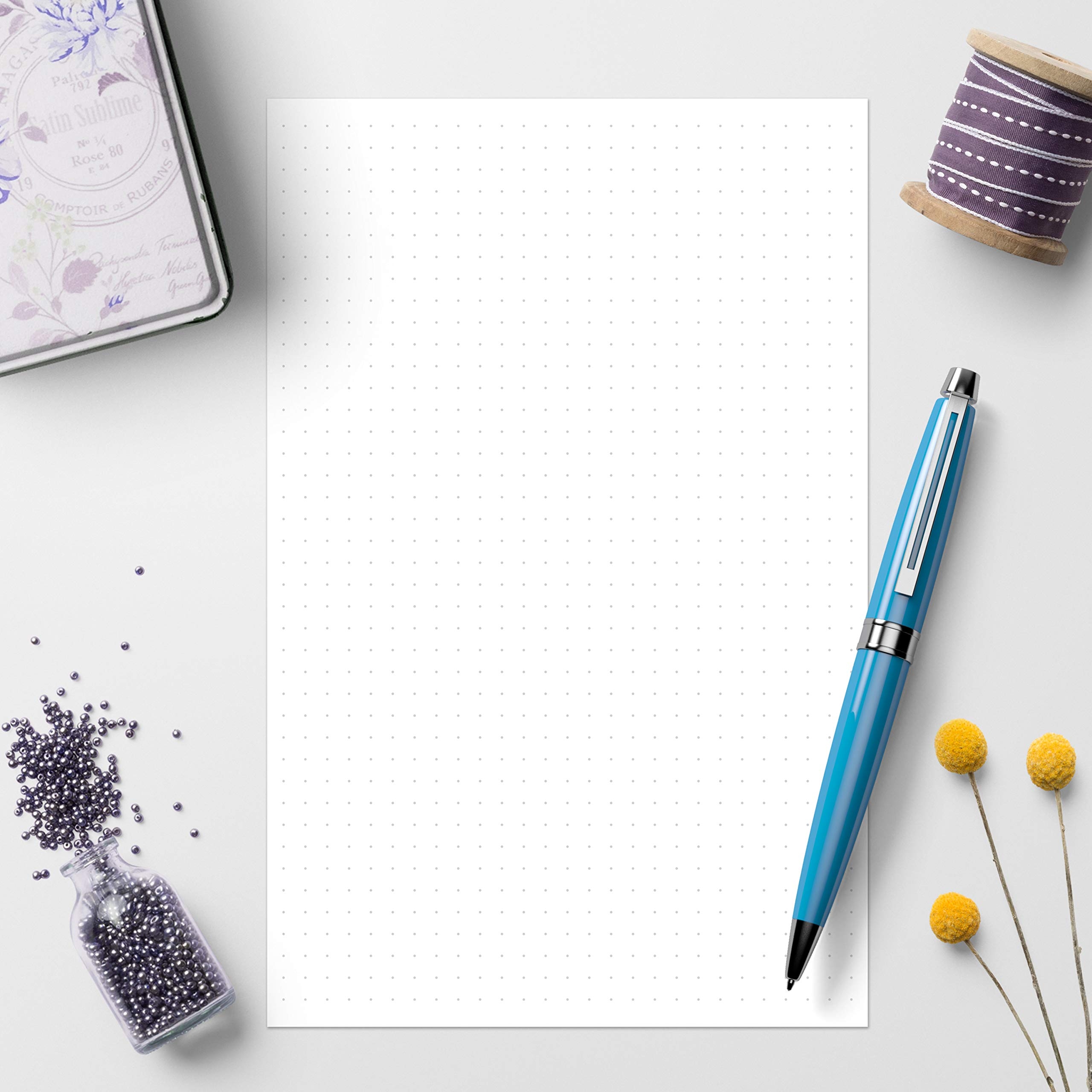 Amazon 321Done Dot Grid Notepad Dotted Graph Paper Small 5 5x8 5 Made In USA 50 Sheets Dotted For Bullet Planning Journaling Thick Paper 1 5 0 20 Dots Notes Sketching Writing Smooth White Office Products