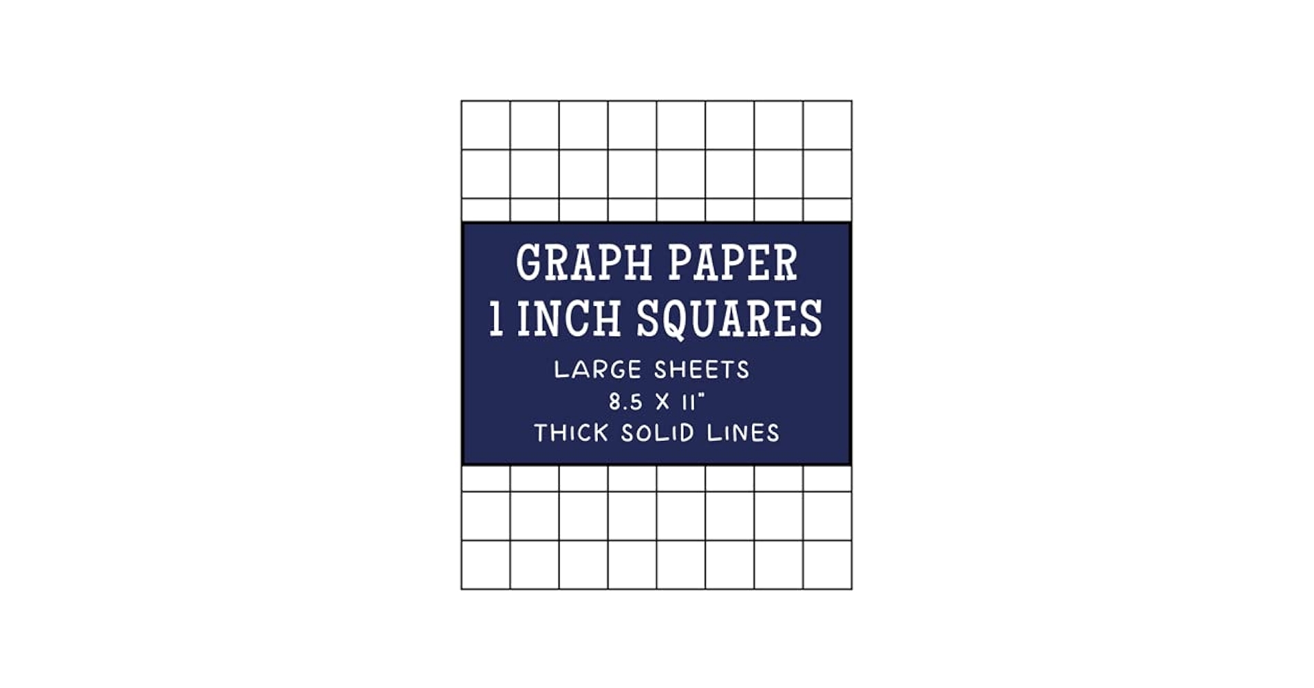 Amazon Graph Paper 1 Inch Squares Large Sheets Thick Solid Lines Grid Of Squares Notebook 9798477449095 Kirk Mariah K Books
