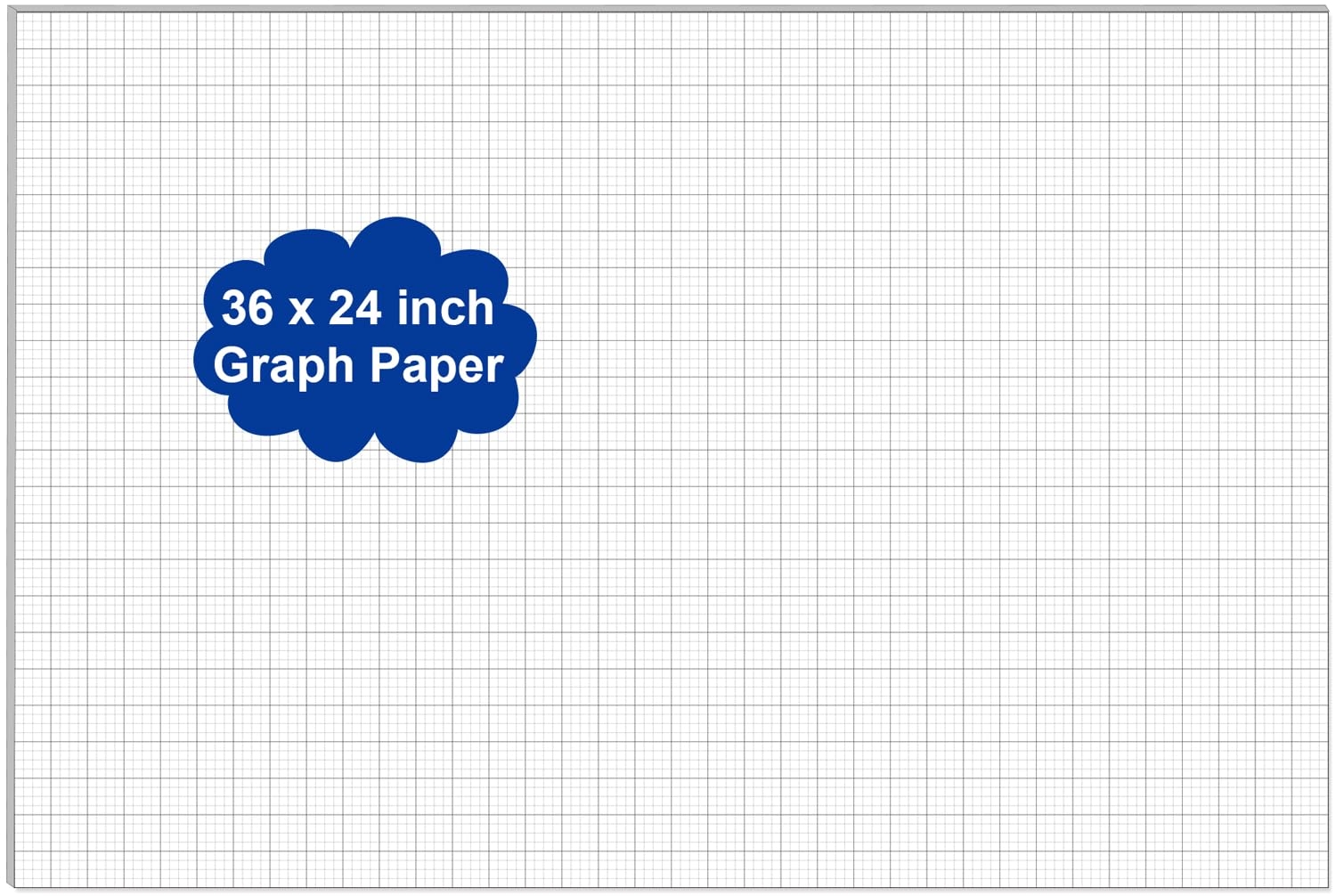 Amazon Graph Paper Pad 24 X 36 Large Graph Paper 25 Sheets 50 Pages 4 x4 Ruled Grid Paper For Engineer Architect Designer Mathematician Draftsmen Sketch House Commercial Building Plan Drafting 