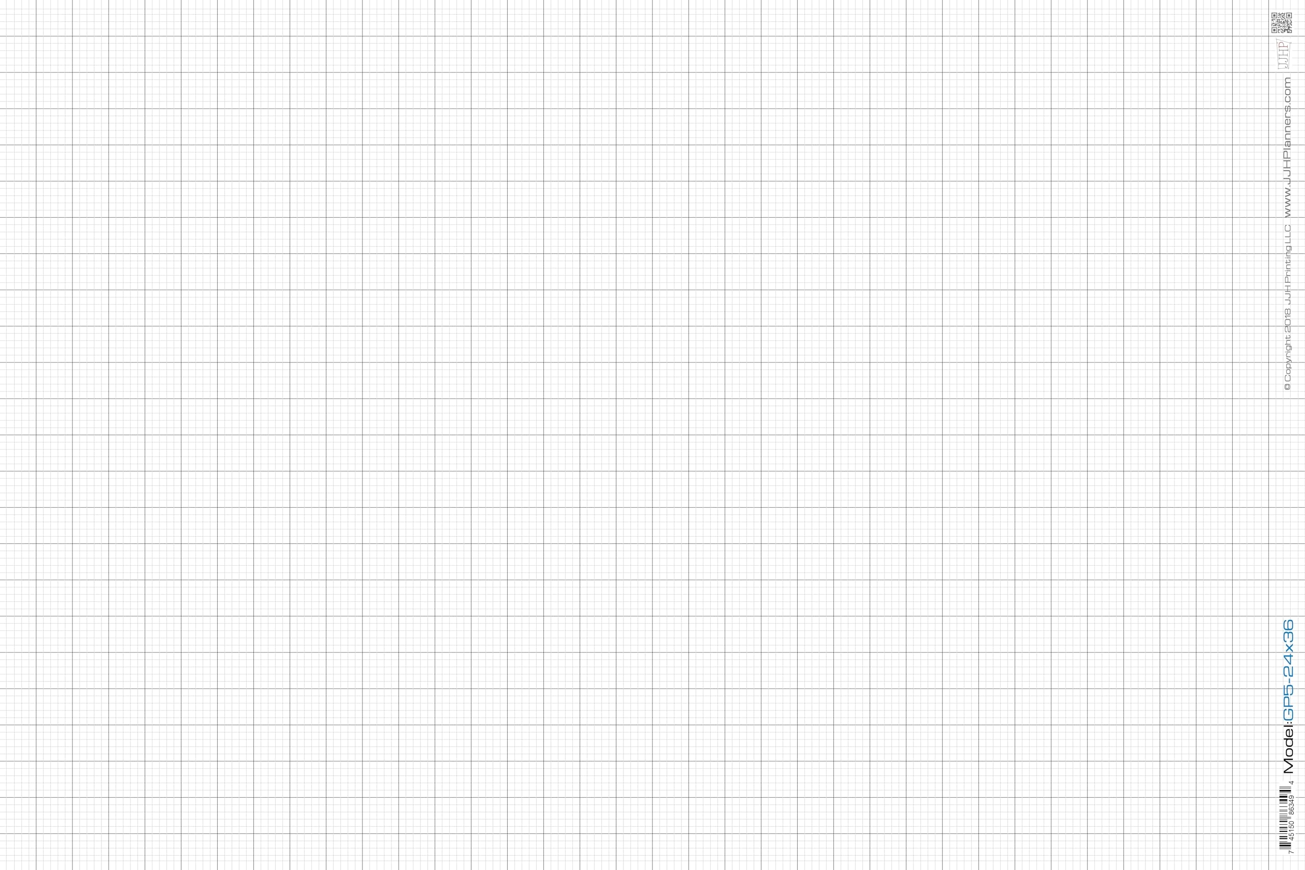 Amazon JJH Planners Laminated Blank 24 X 36 Large Graph Paper 1 And 1 5 Ruled GP5 24x36 Office Products