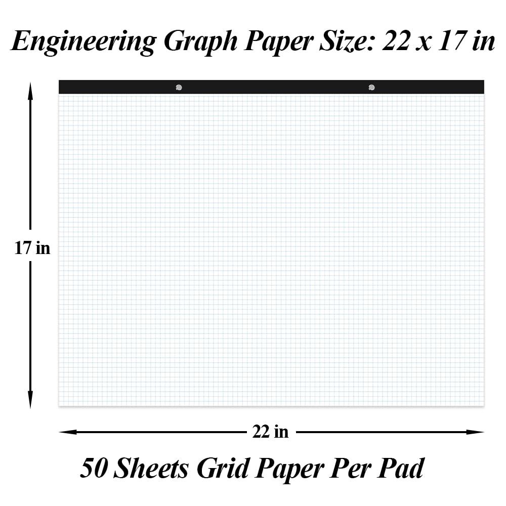 Amazon Large Engineering Graph Paper 22 X 17 Grid Paper 50 Sheets 100 Pages 4 x4 Blue Grid Paper Pad Giant Drafting Pad Sketching Graph Paper For Engineer Architect Designer Mathematician Draftsman 