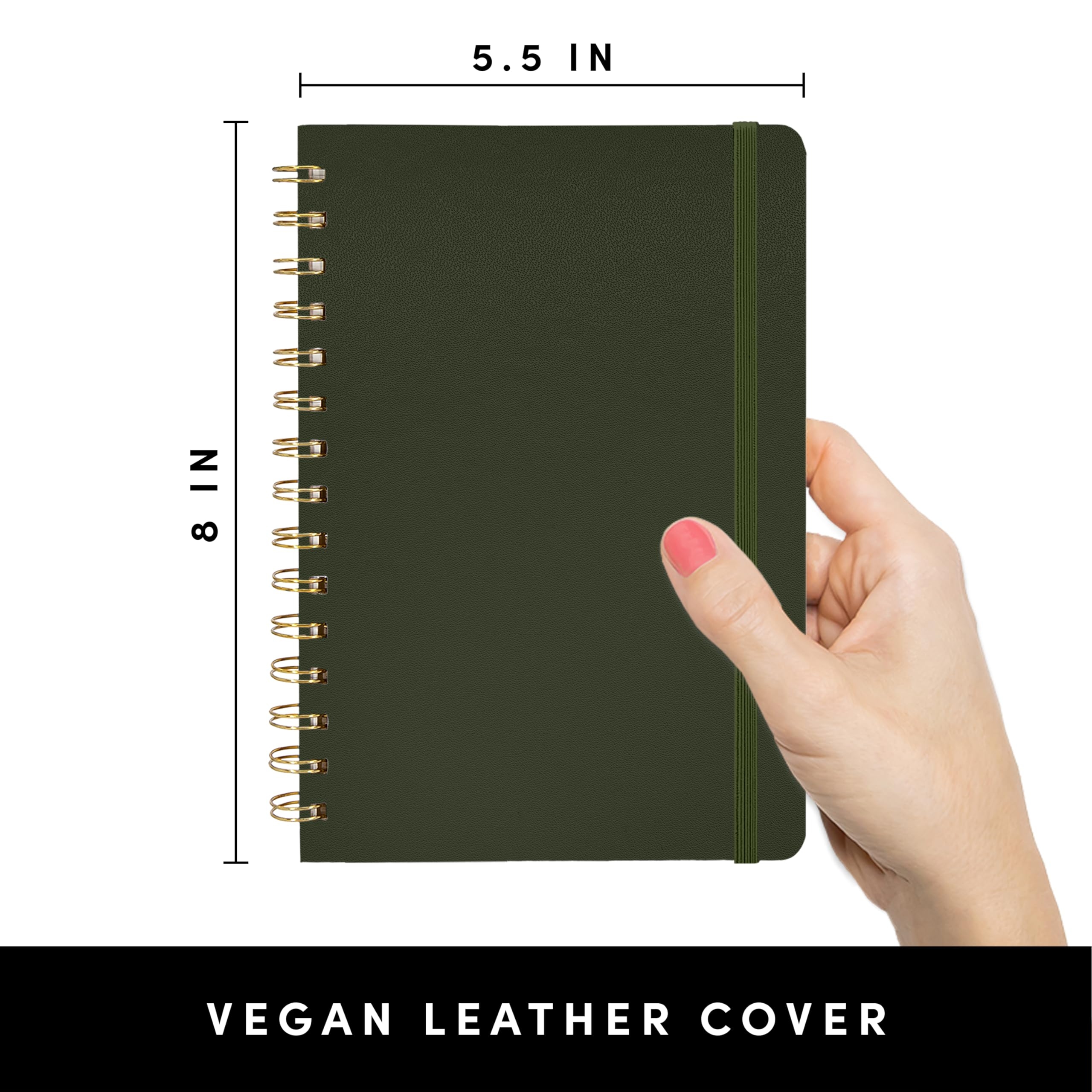 Amazon PAPERAGE Graph Paper Spiral Notebook Journal Olive Green 160 Pages Medium 5 5 Inches X 8 Inches 100 GSM Thick Graphing Paper Hardcover Double Wire Grid Spiral Notebook Office Products