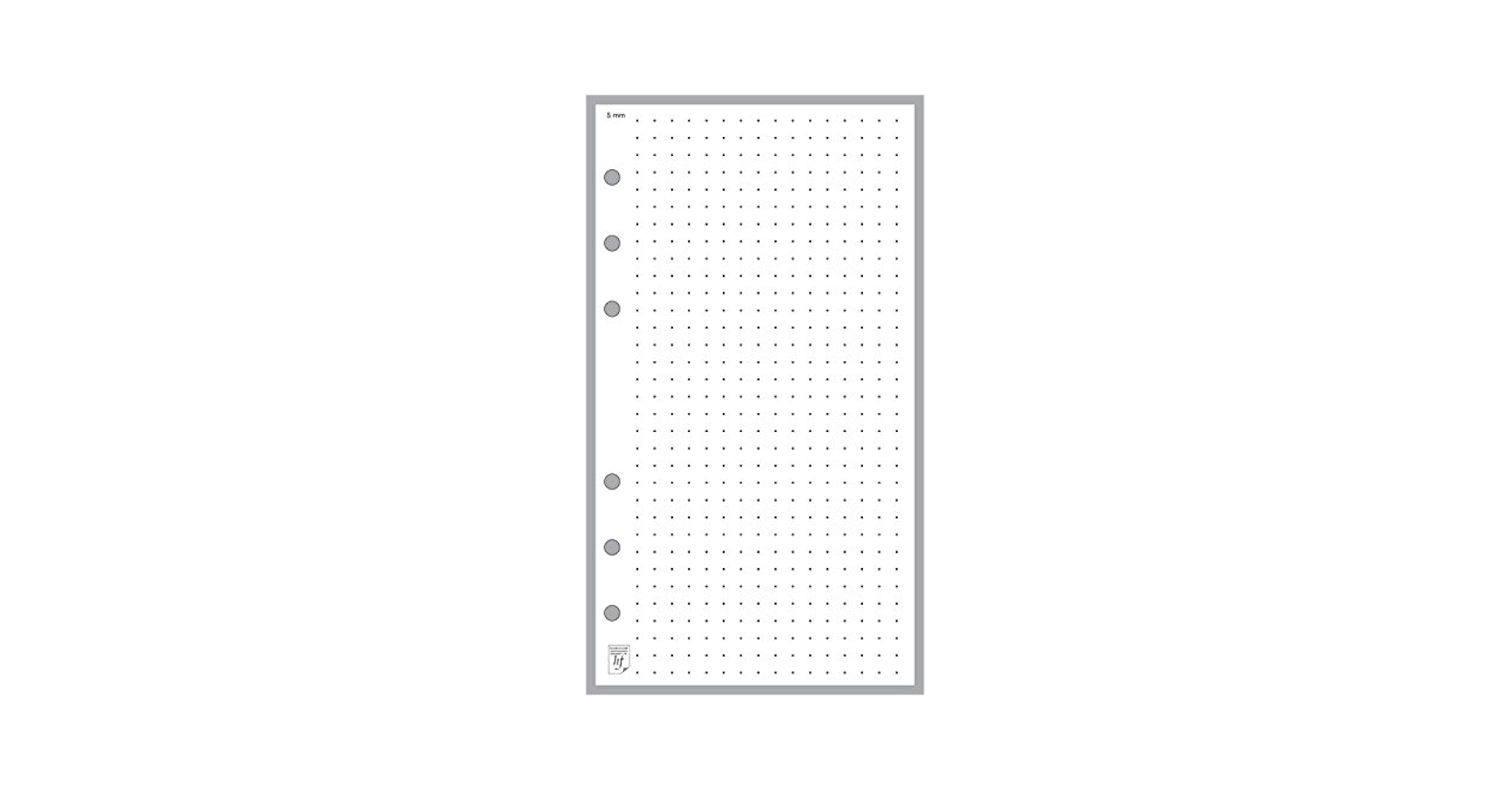 Amazon Personal Size 5mm Dot Grid Paper Refill Sized And Punched For Filofax Personal Notebook 3 7 X 6 75 Office Products