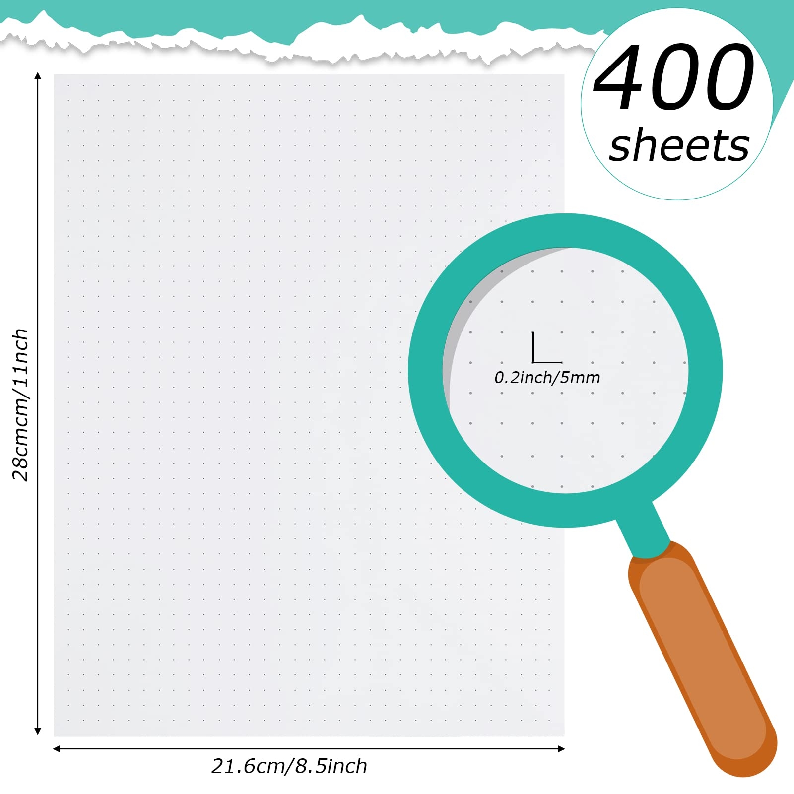 Amazon Sabary 400 Sheets Dot Cross Grid Graph Paper 8 5 X 11 Inches Letter Size Grid Paper Unpunched Refills Graph Paper Large Grid For Planning Bullet Journaling Thick Paper Smooth White 
