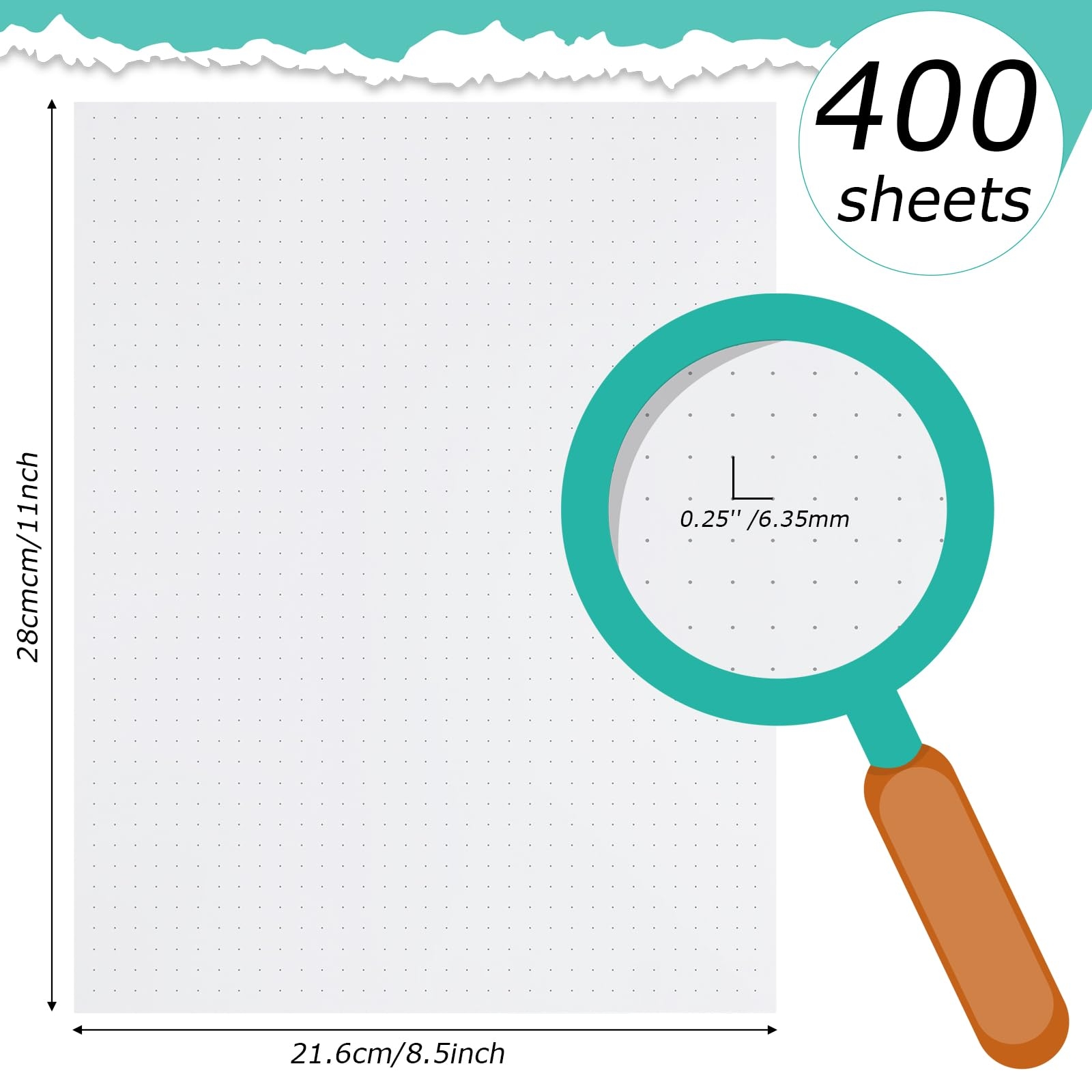 Amazon Sabary 400 Sheets Dot Cross Grid Graph Paper 8 5 X 11 Inches Letter Size Grid Paper Unpunched Refills Graph Paper Large Grid For Planning Bullet Journaling Thick Paper Smooth White 