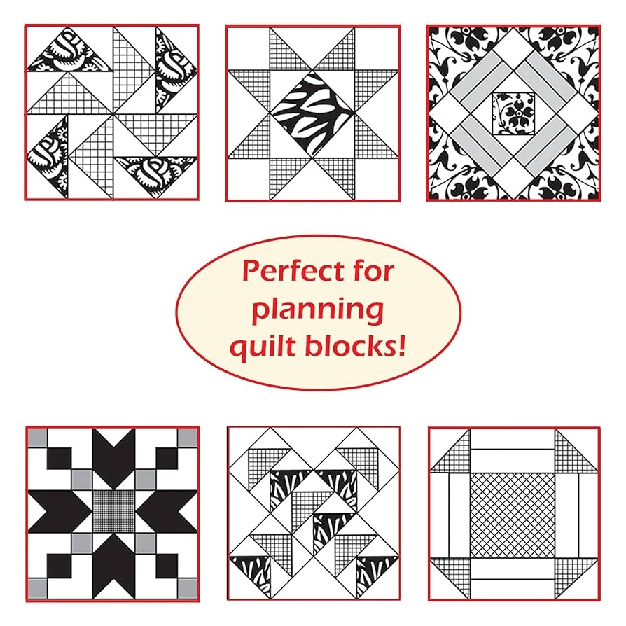 Amazon Sew Easy ER399 Quilters Graph Paper Pad 8in 4in Squares 12 X 12in 25 Sheets