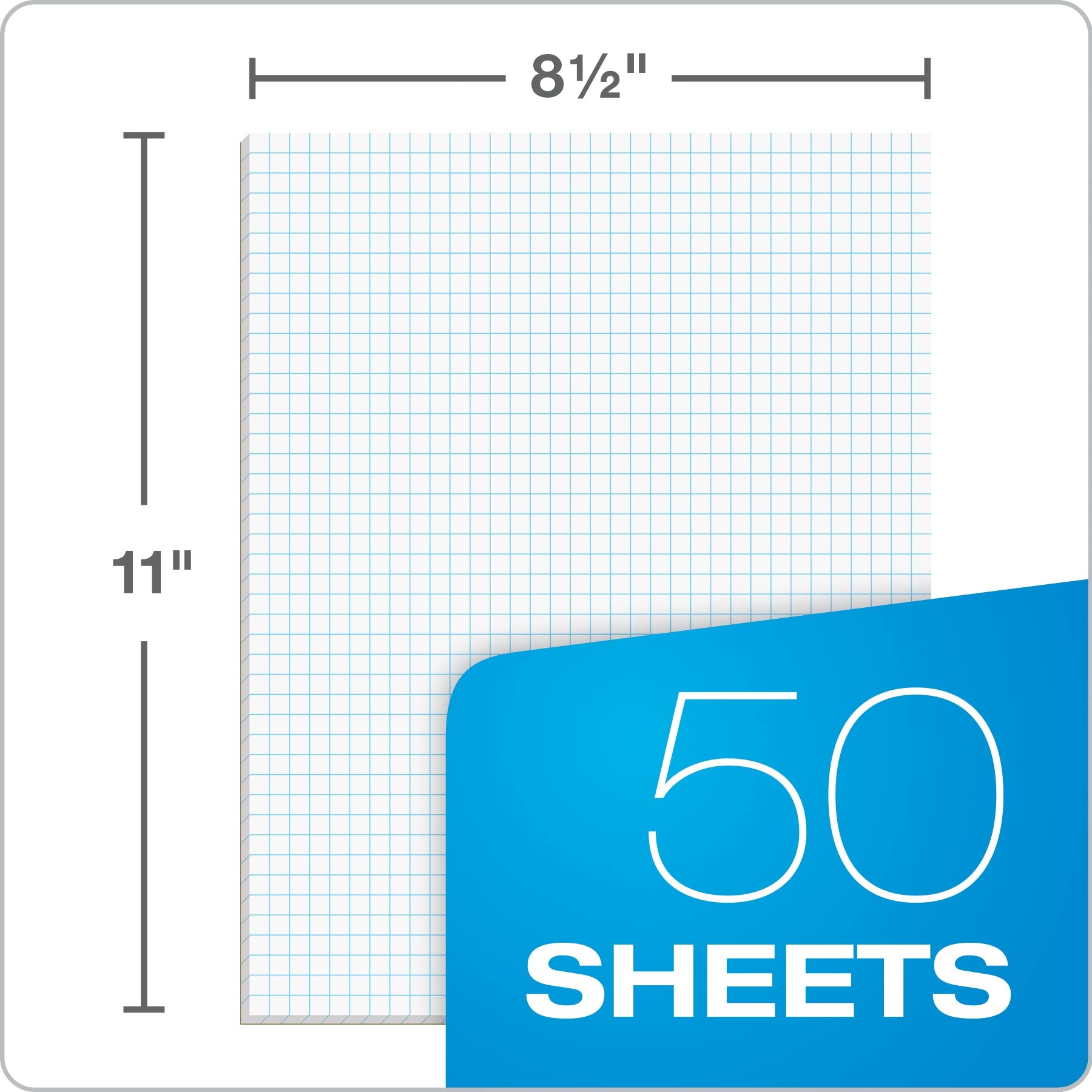 Amazon TOPS Graph Pads Sold In 5 Packs 8 1 2 X 11 Graph Ruled Paper 4x4 50 Sheets Thicker Weight Paper Glue Graphing Pads 33105 Office Products