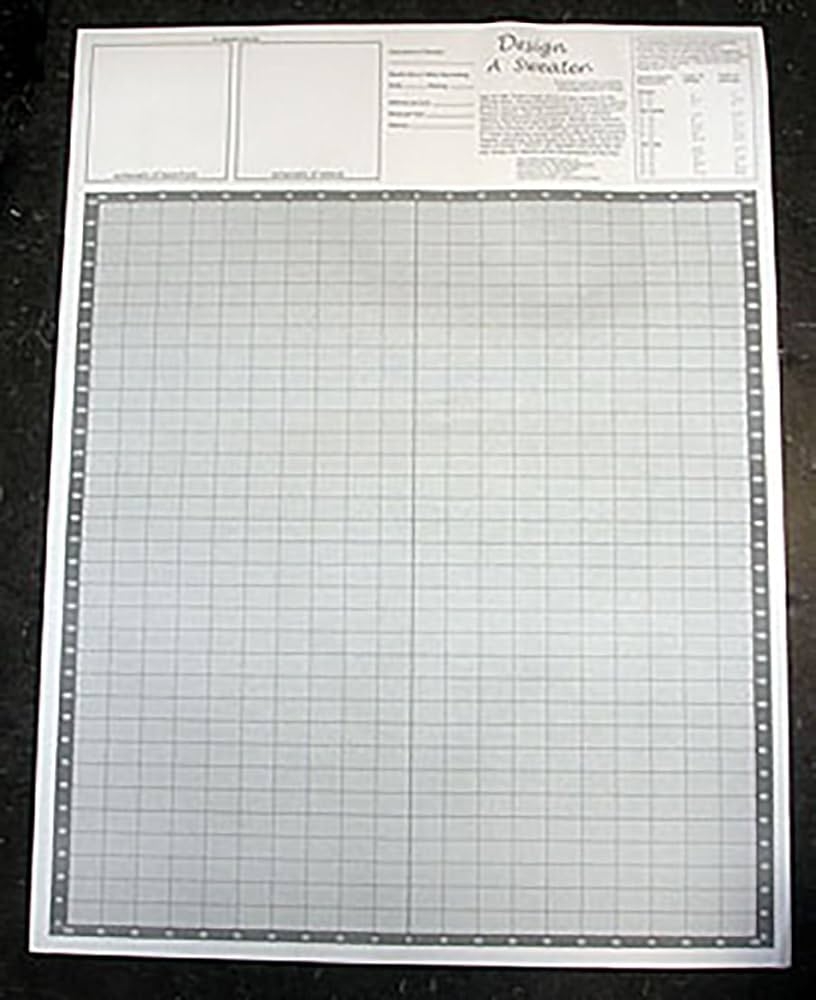 Amazon Woolstockupnextproductions Design A Sweater Large Paper Knitters Grid Knitting Graph Paper By Leslye Solomon