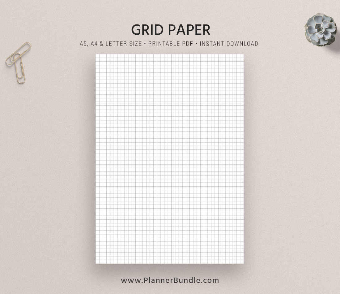 Basic Pages Dot Grid Grid Lined Paper Notebook A4 Letter Size A5 Printable Planner Inserts Planner Template Planner Design PlannerBundle