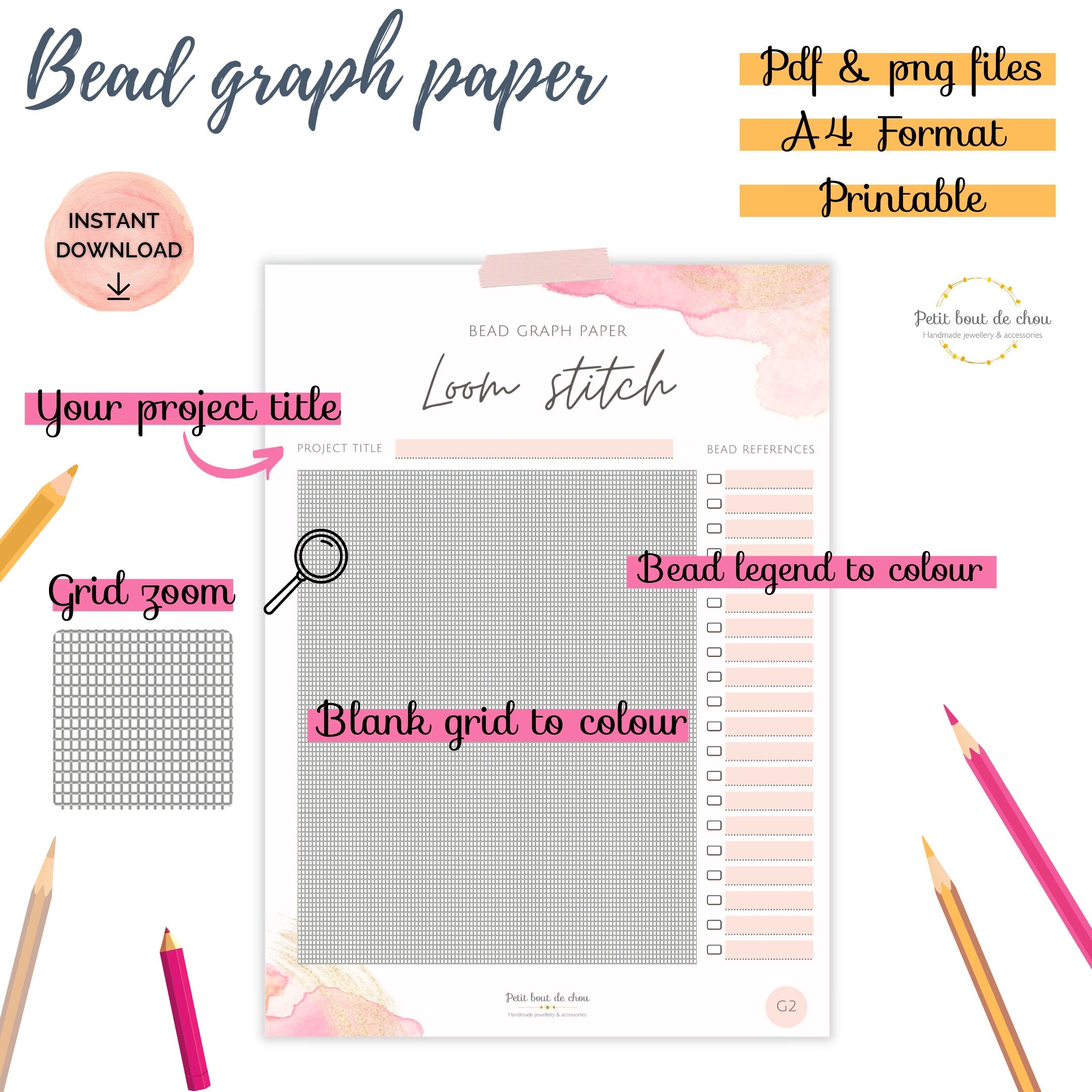 Free Printable Beading Graph Paper Template