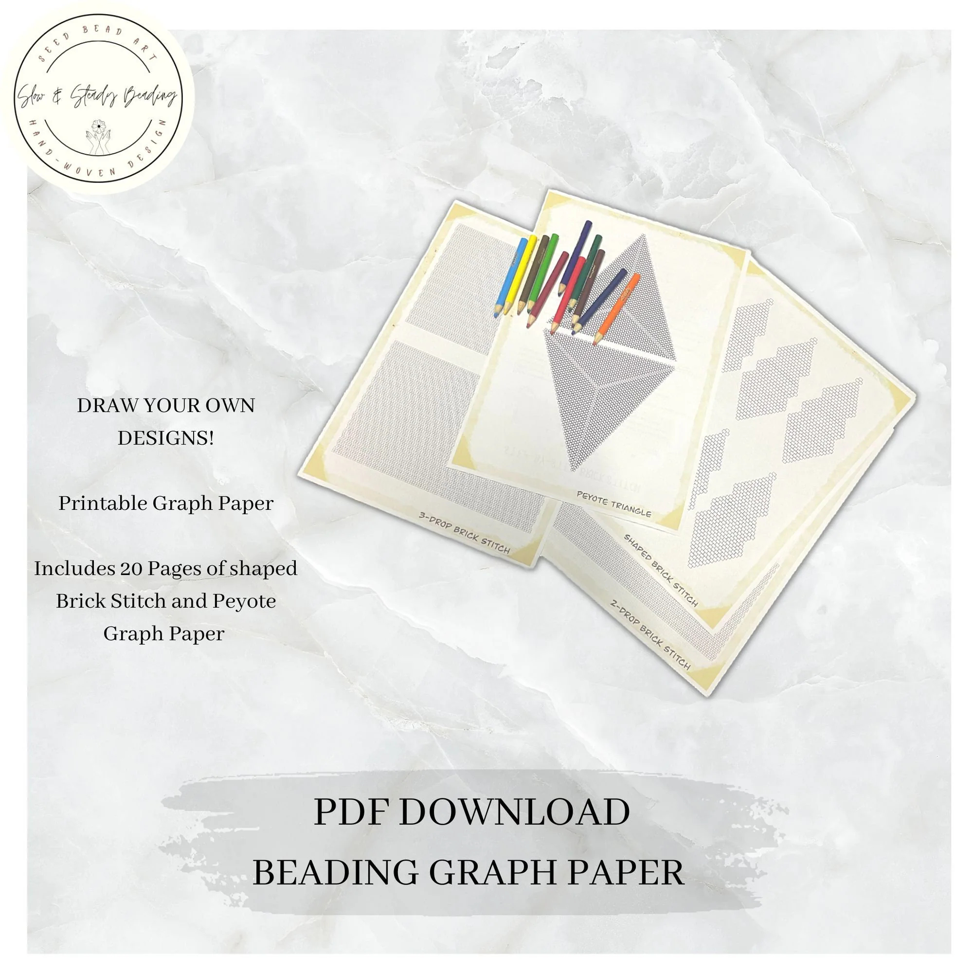 Beading Graph Paper Draw Your Designs Brick Stitch Paper Peyote Graph Two Drop Brick Stitch Graph Paper Beaded Earring Graph Paper Etsy