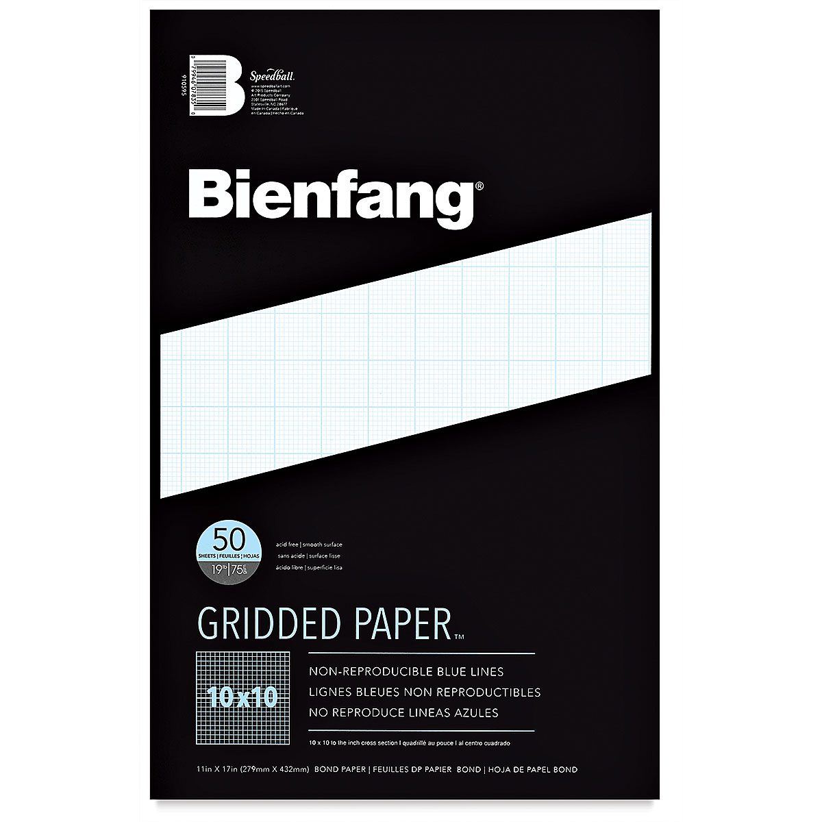 Bienfang Gridded Paper Pad 10 X 10 Grid 11 X 17 50 Sheets BLICK Art Materials