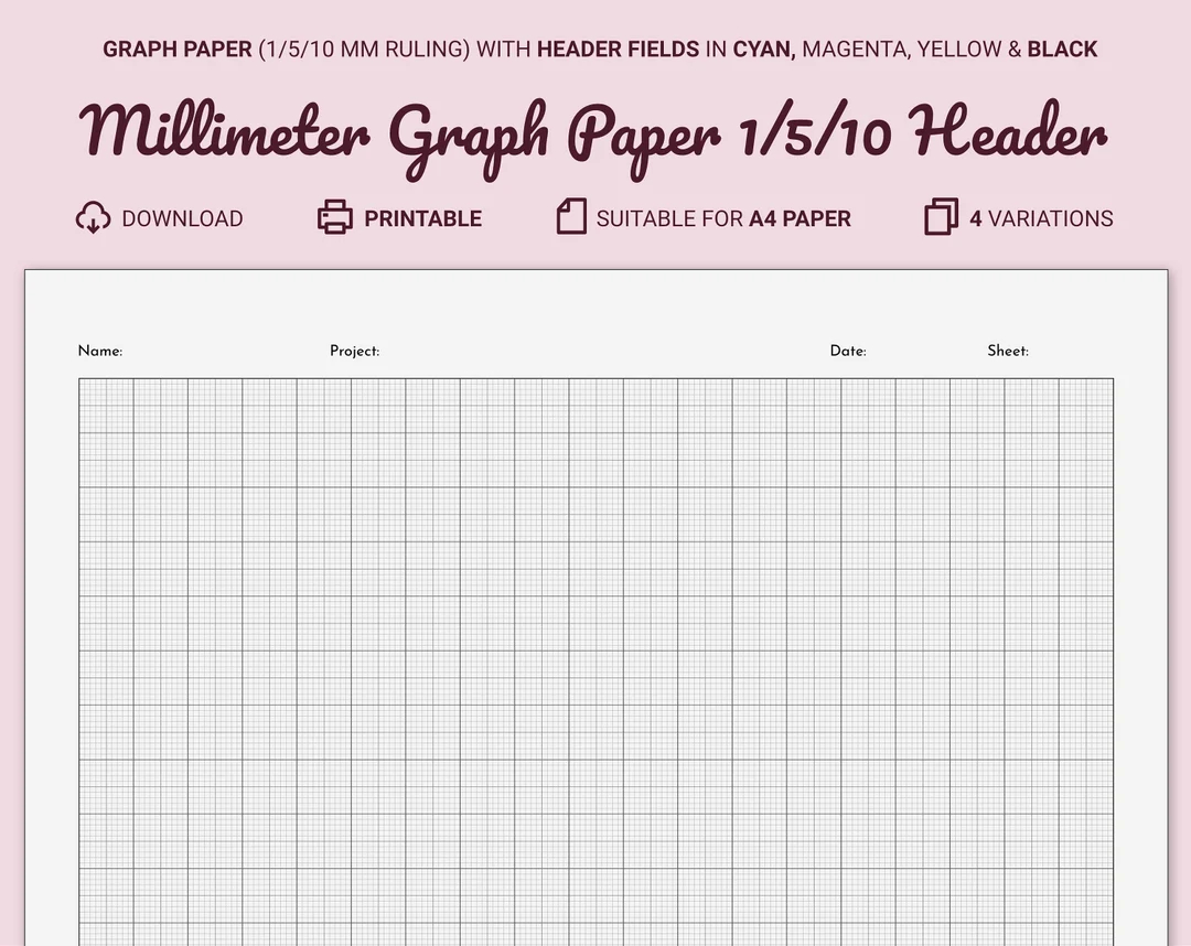 Blank Millimeter Delicate Old Graph Paper