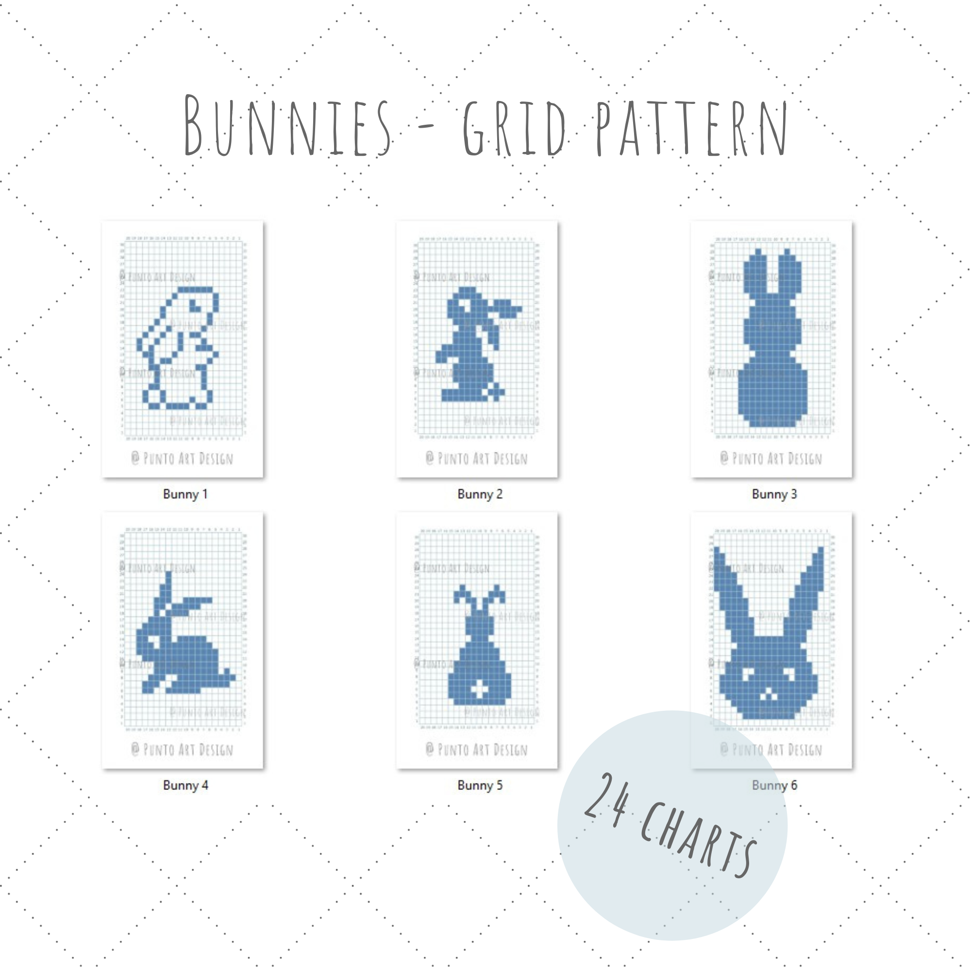 Bunny Design Chart Free Grid Pattern Punto Art Design