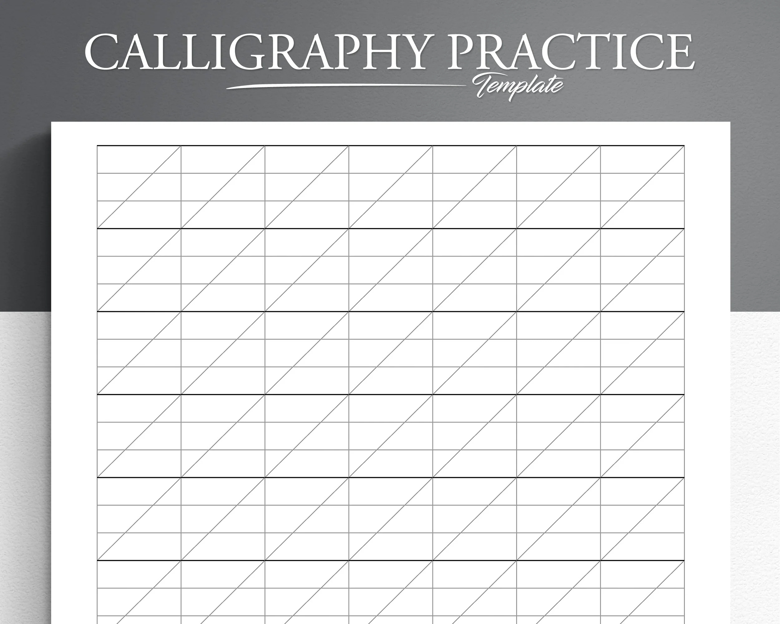 Calligraphy Practice Paper Calligraphy Lettering Practice Sheets Etsy