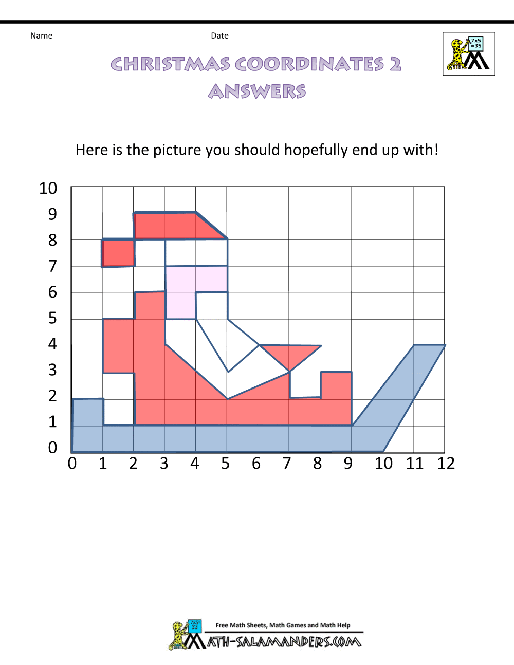 Christmas Coordinates 2 Answers