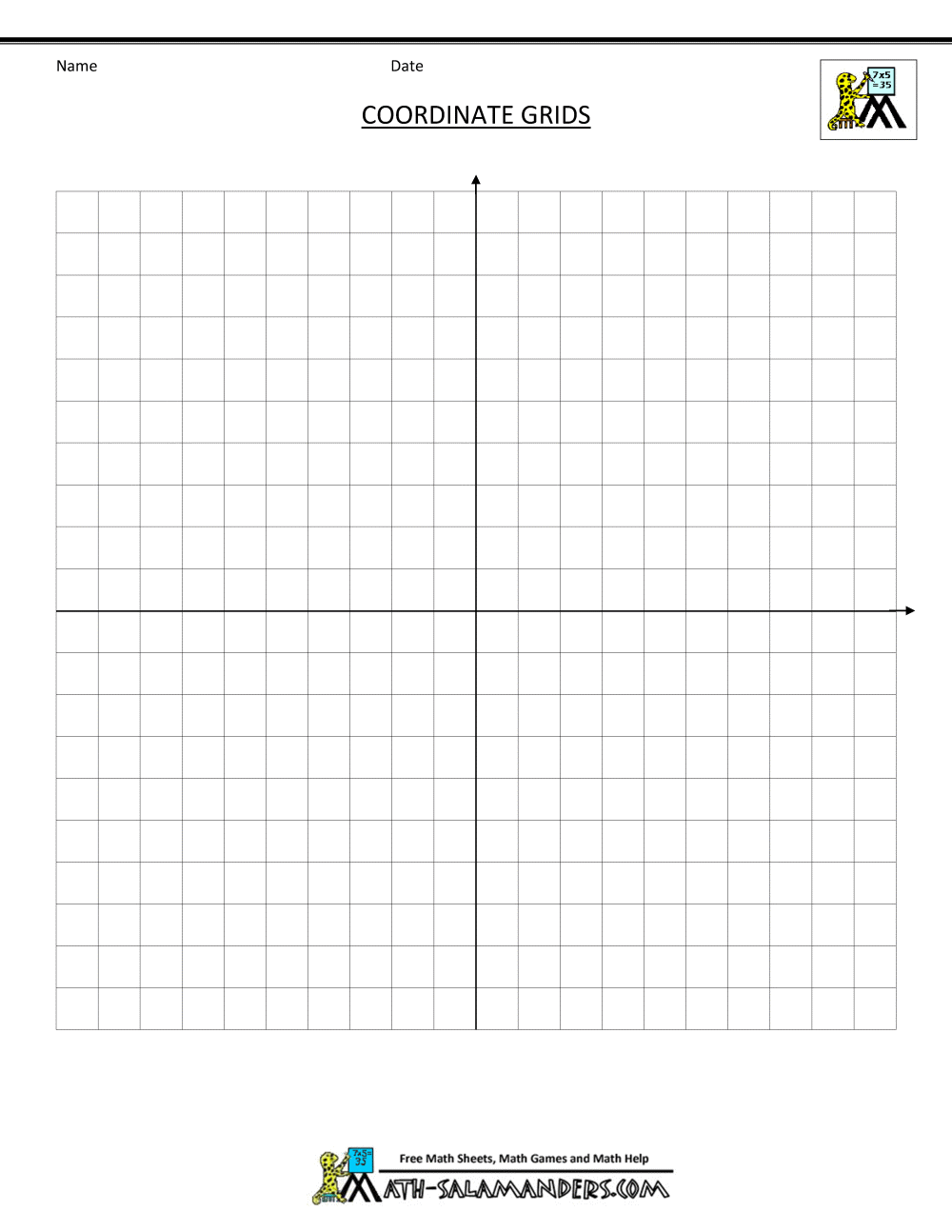 Coordinate Plane Grid Printable Coordinate Templates Worksheets Library