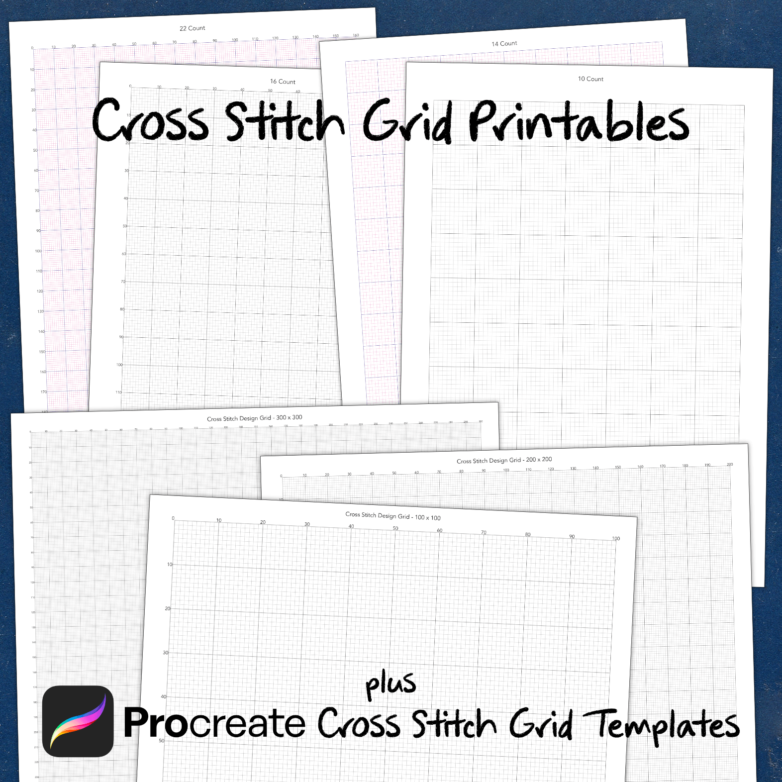 Cross Stitch Grids Free Printables Procreate Templates Mama Geek
