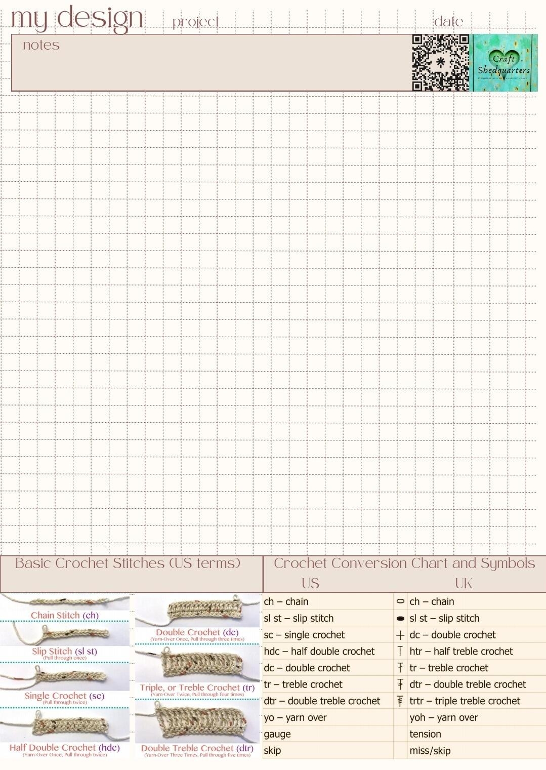 CSQ Graph Paper With Crochet Information Printable Worksheets Library