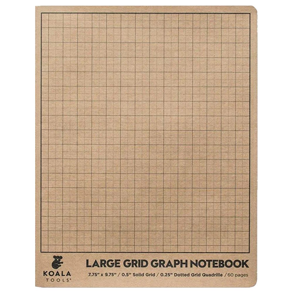 Departments Koala Tools Large Grid Graph Paper Notebook 60 Pages 7 75 x9 75 