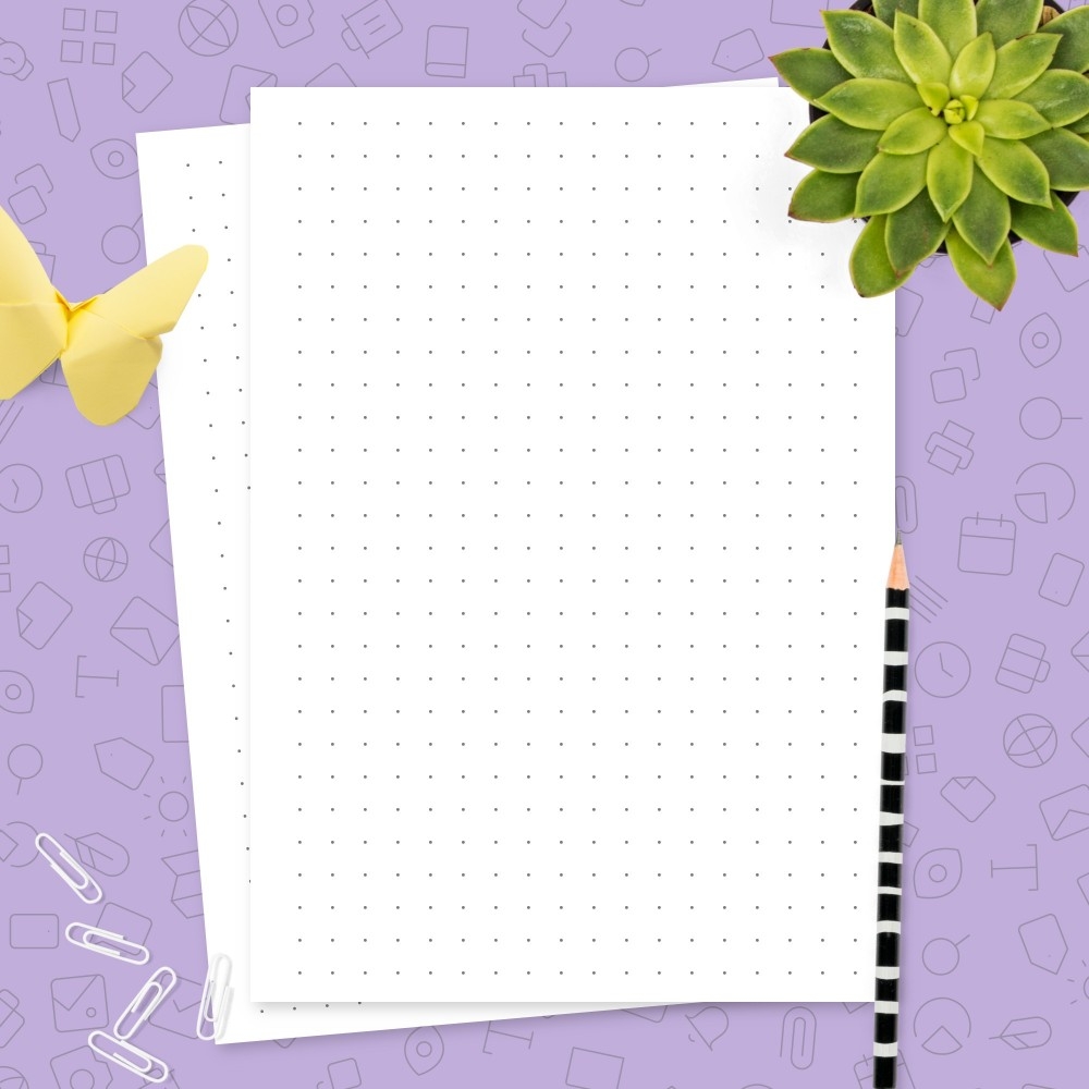Dot Grid Paper With 7 5 Mm Spacing Template Printable PDF