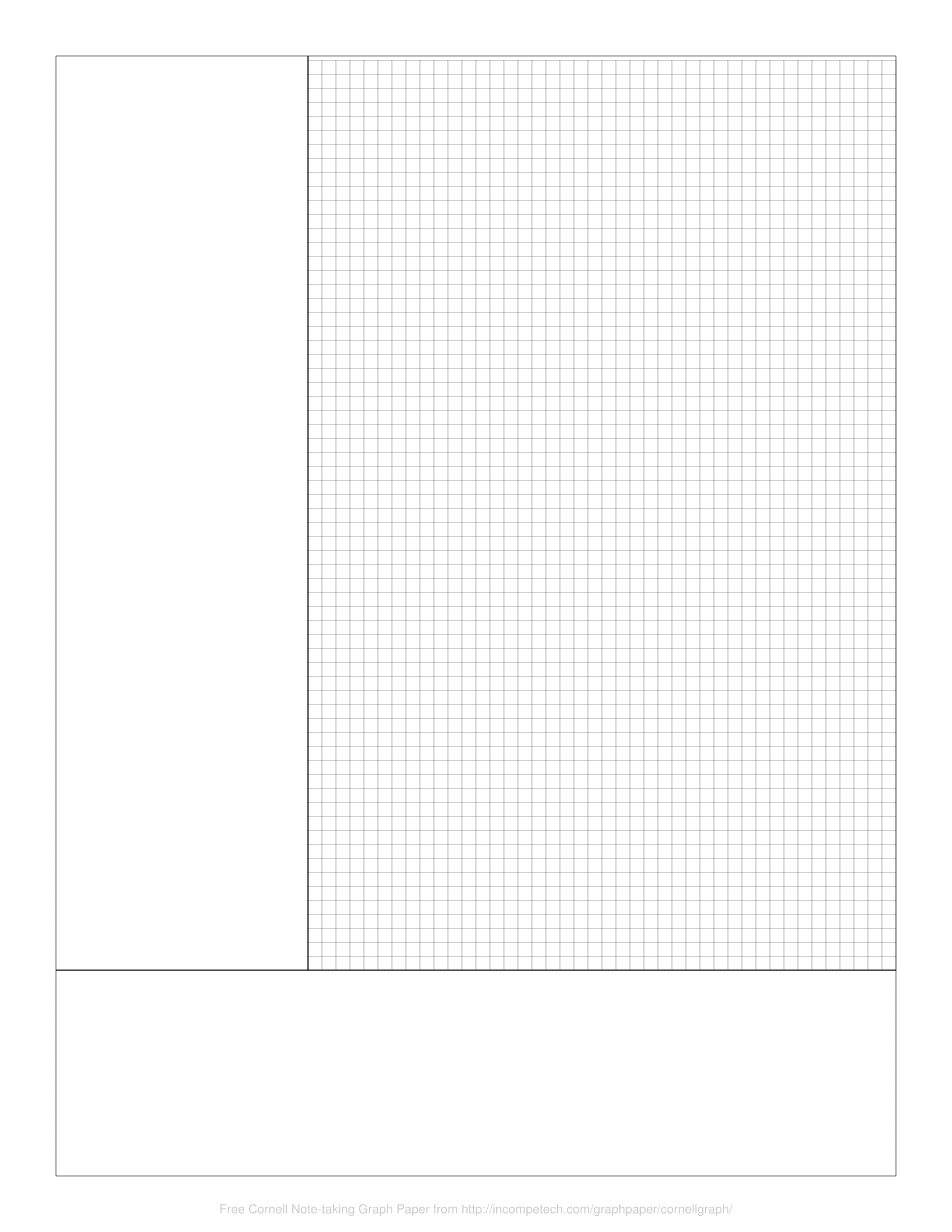 Free Online Graph Paper Cornell Note taking Graph