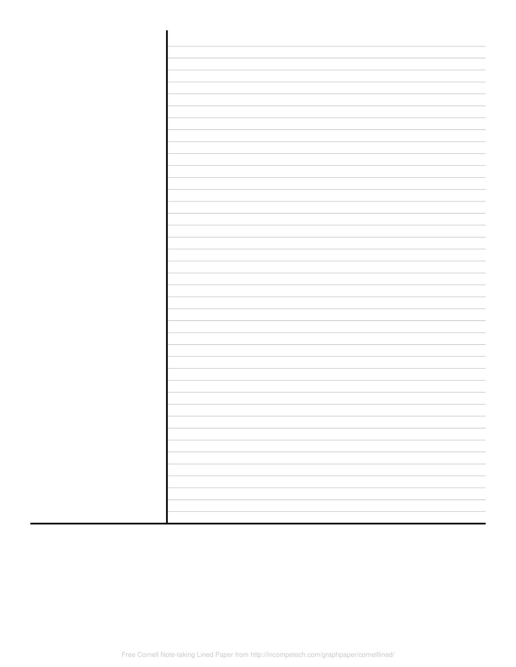 Free Online Graph Paper Cornell Note taking Lined