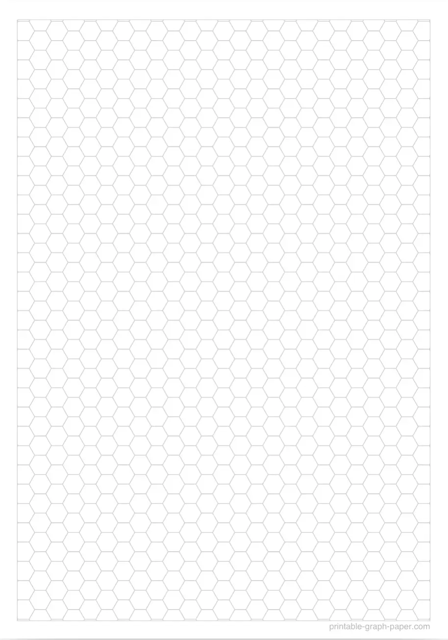 Free Printable 1 4 Hexagonal Graph Paper Download And Print PDF