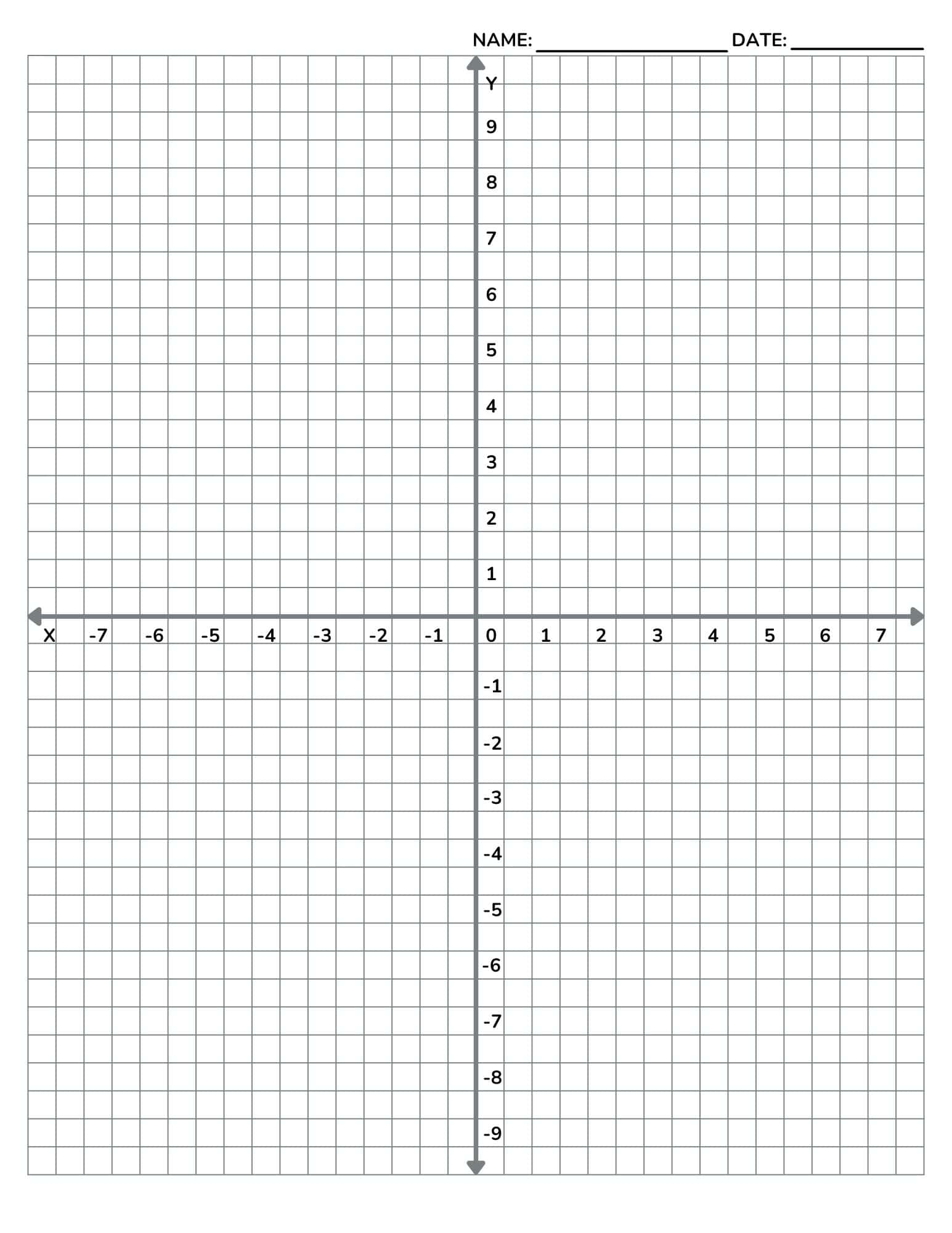 free printable graph paper with numbers