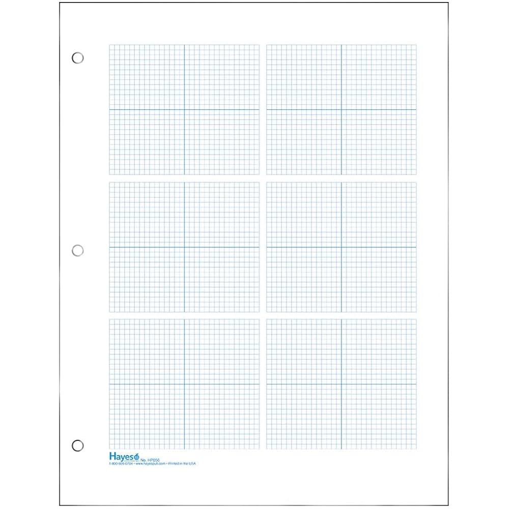 Geyer Instructional Products 6 Grid Graph Paper 1 8 Squares And Accentuated Axes Double Sided Blue Lined 500 Sheet Ream Three Hole Punched Buy Online At Best Price In KSA 