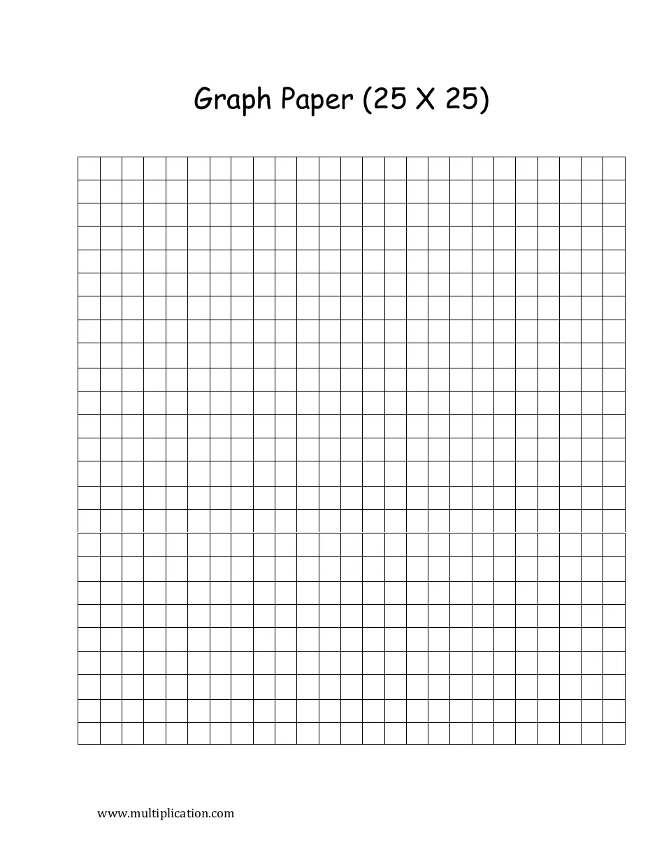 Graph Paper 25 X 25 Download Printable PDF Templateroller