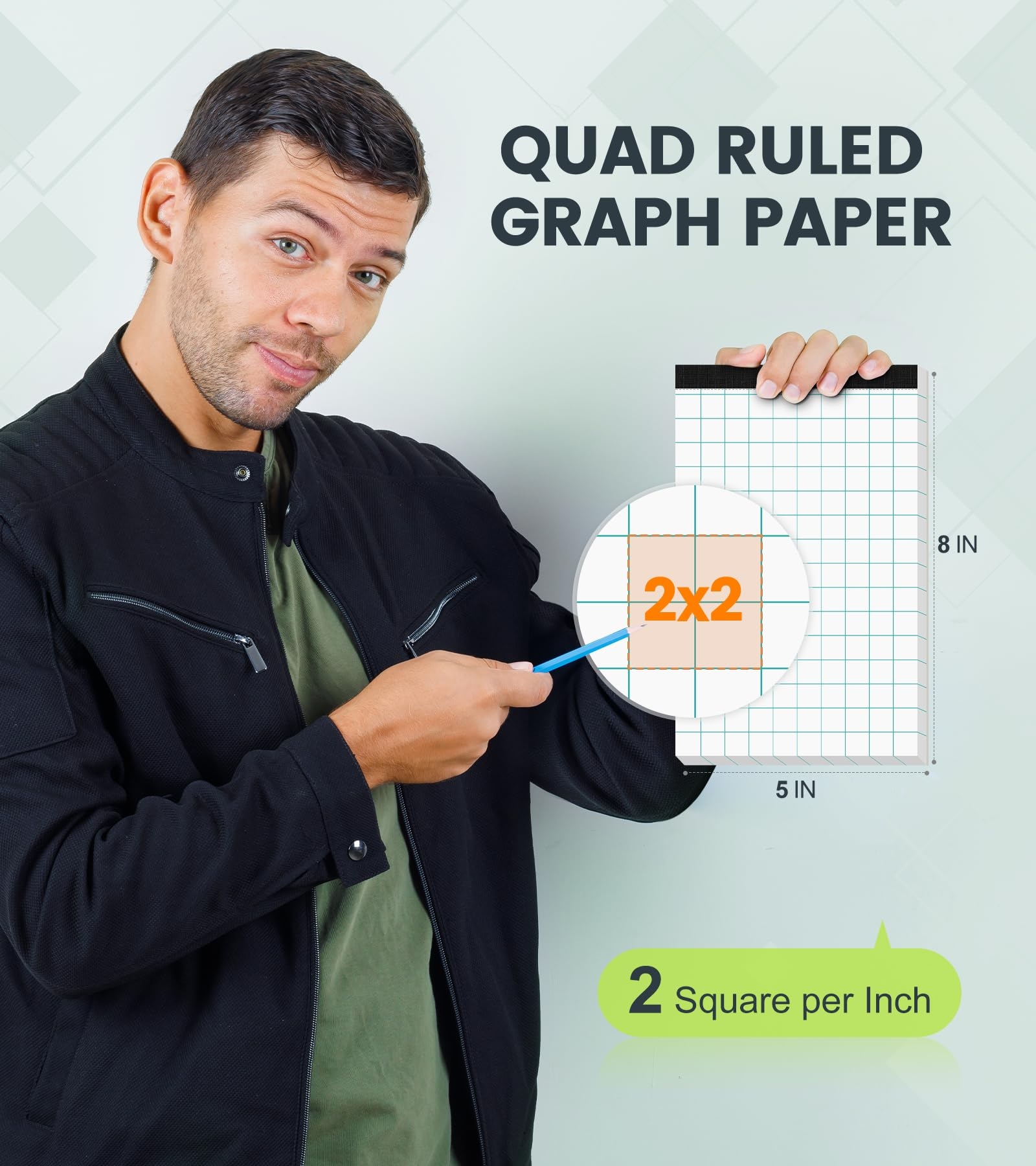 Graph Paper 8 5 X 11 Dot Paper Pad 8 5 X 11 6 Pack Dotted Notepad 5x5 Double Sided Grid Graph Paper Dotted Sheets 30 Sheets Pad Letter Size 8 5 X 11 Graphing Paper Printable PDF