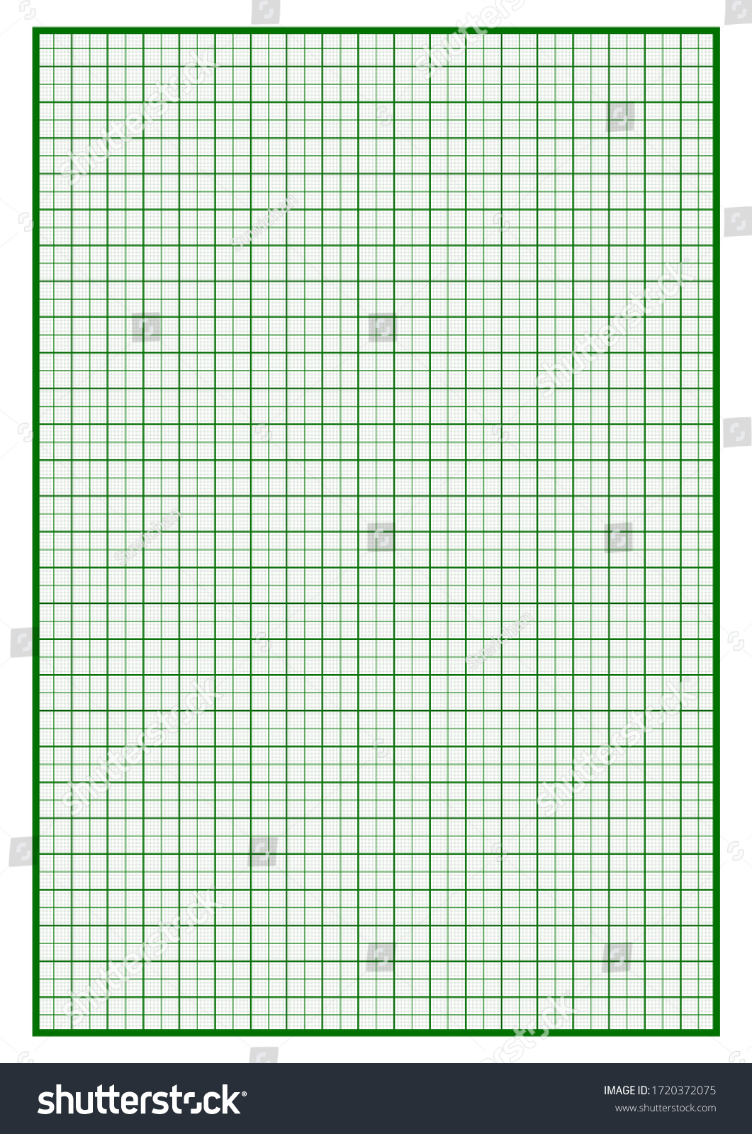 Graph Paper A4 Green Line 100 Stock Illustration 1720372075 Shutterstock