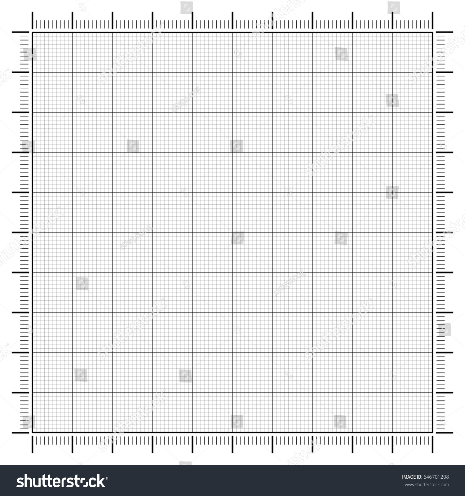 Graph Paper Coordinate Paper Grid Paper Stock Vector Royalty Free 646701208 Shutterstock