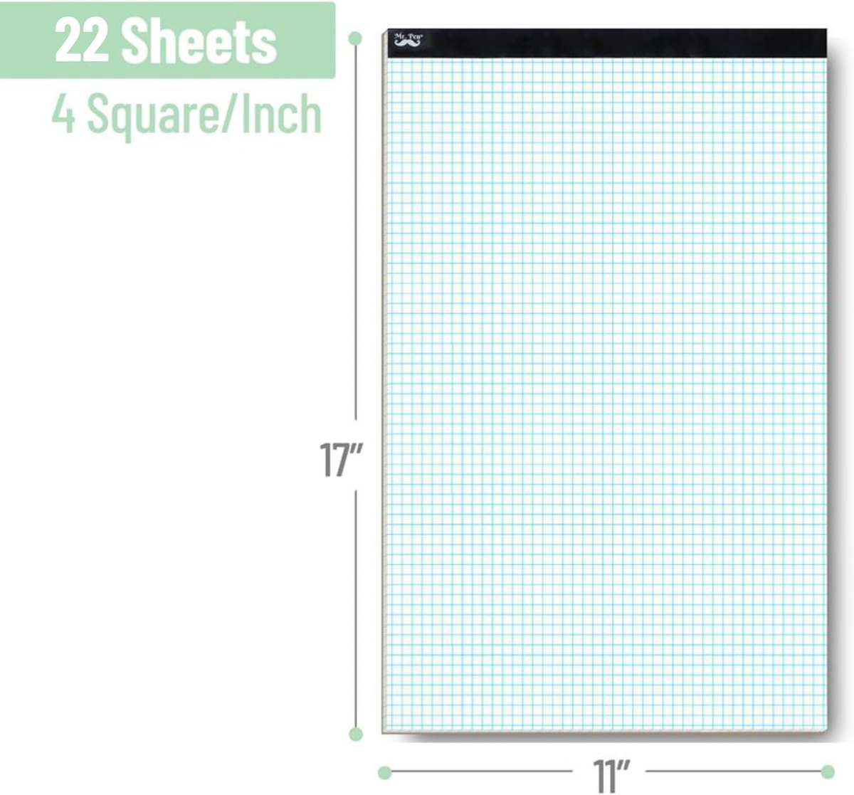 Graph Paper Grid Paper 4X4 4 Squares Per Inch 17 X11 22 Sheet EBay