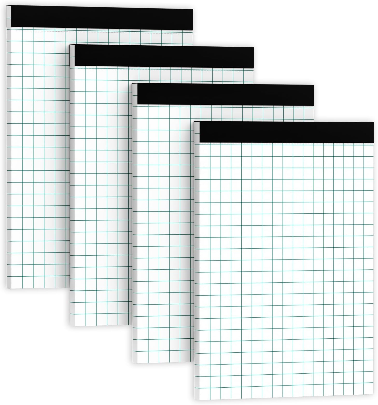 Graph Paper Large Squares Graph Paper Pad 3 Pack White Graph Pads 8 5 X 11 Letter Size 4x4 Quad Grid Paper With Blue Quad Rule 8 5 X 11 Math Graph Paper For
