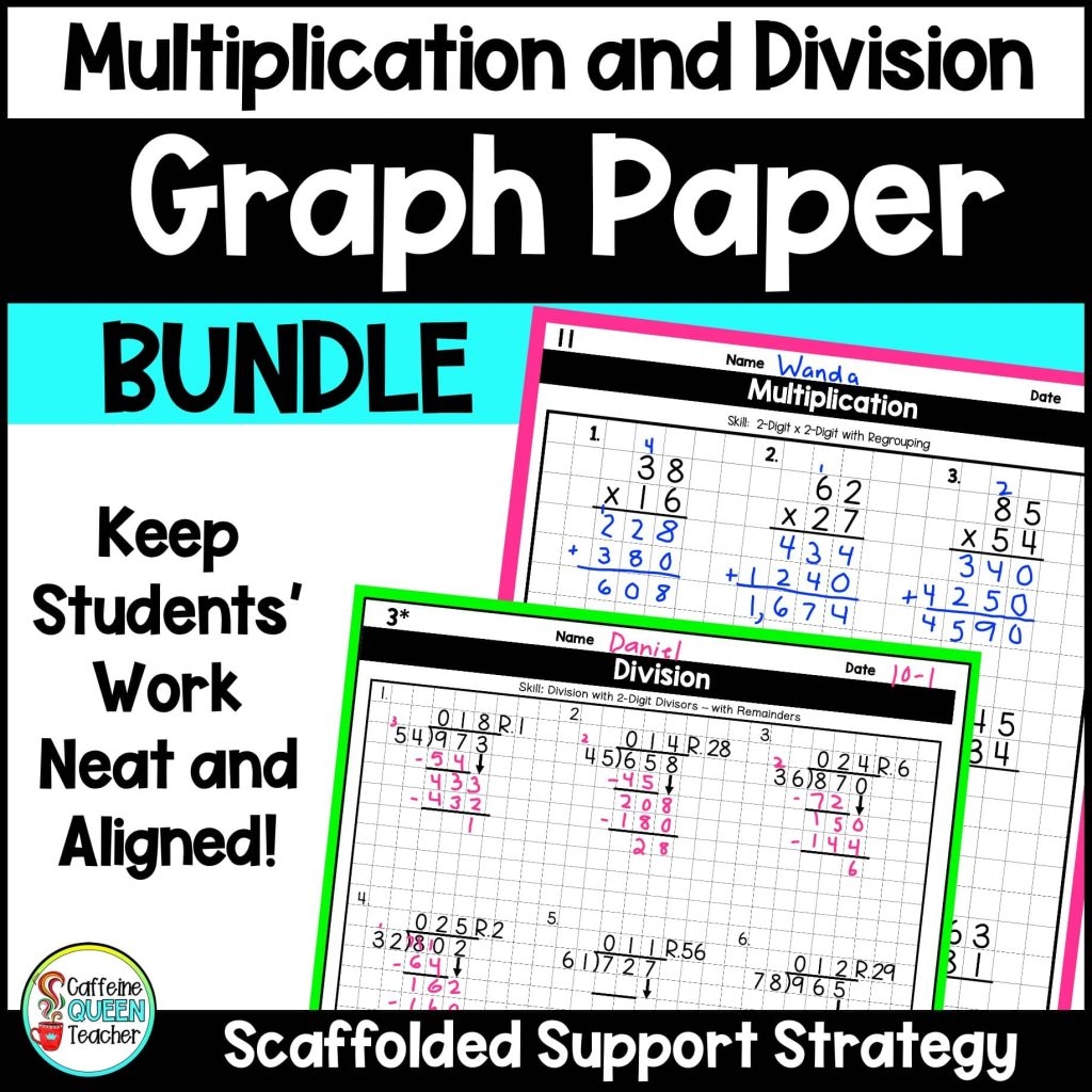 Graph Paper Math Intervention Caffeine Queen Teacher