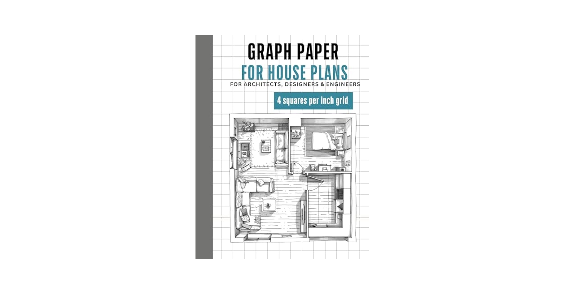 Graph Paper Notebook For House Plans 8 5x11 4x4 Grid Architects Designers Engineers Non Perforated Pages Drafting Blueprint Design Interior Design Engineering Gifts Sketching Publishing Integrafun Amazon Books