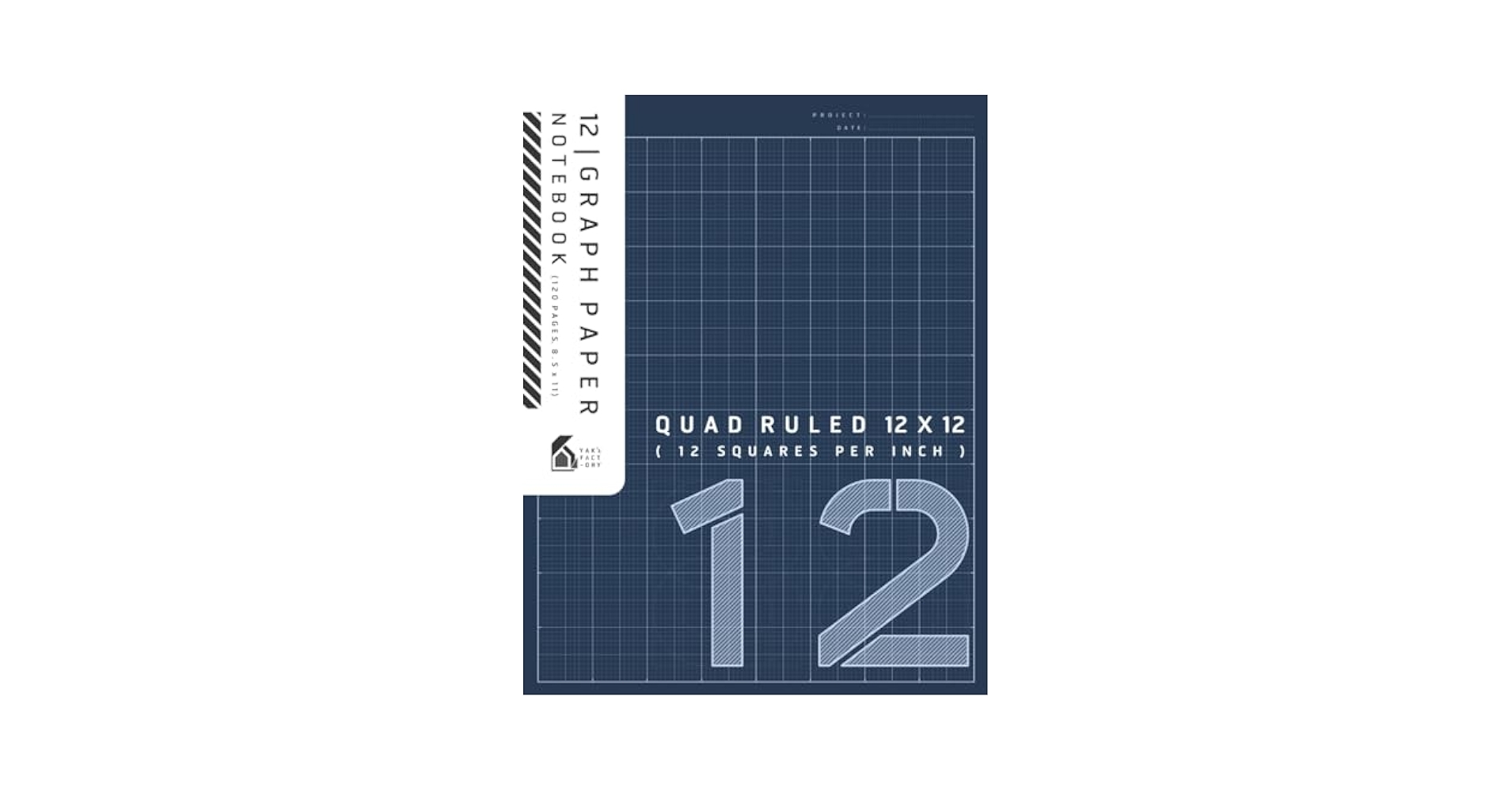 Graph Paper Notebook Quad Ruled 12x12 12 Squares Per Inch Minimalist Graph Paper For Students And Designer 8 5 X 11 120 Pages Japanese Blue Cover Edition Yak s Factory Amazon Books