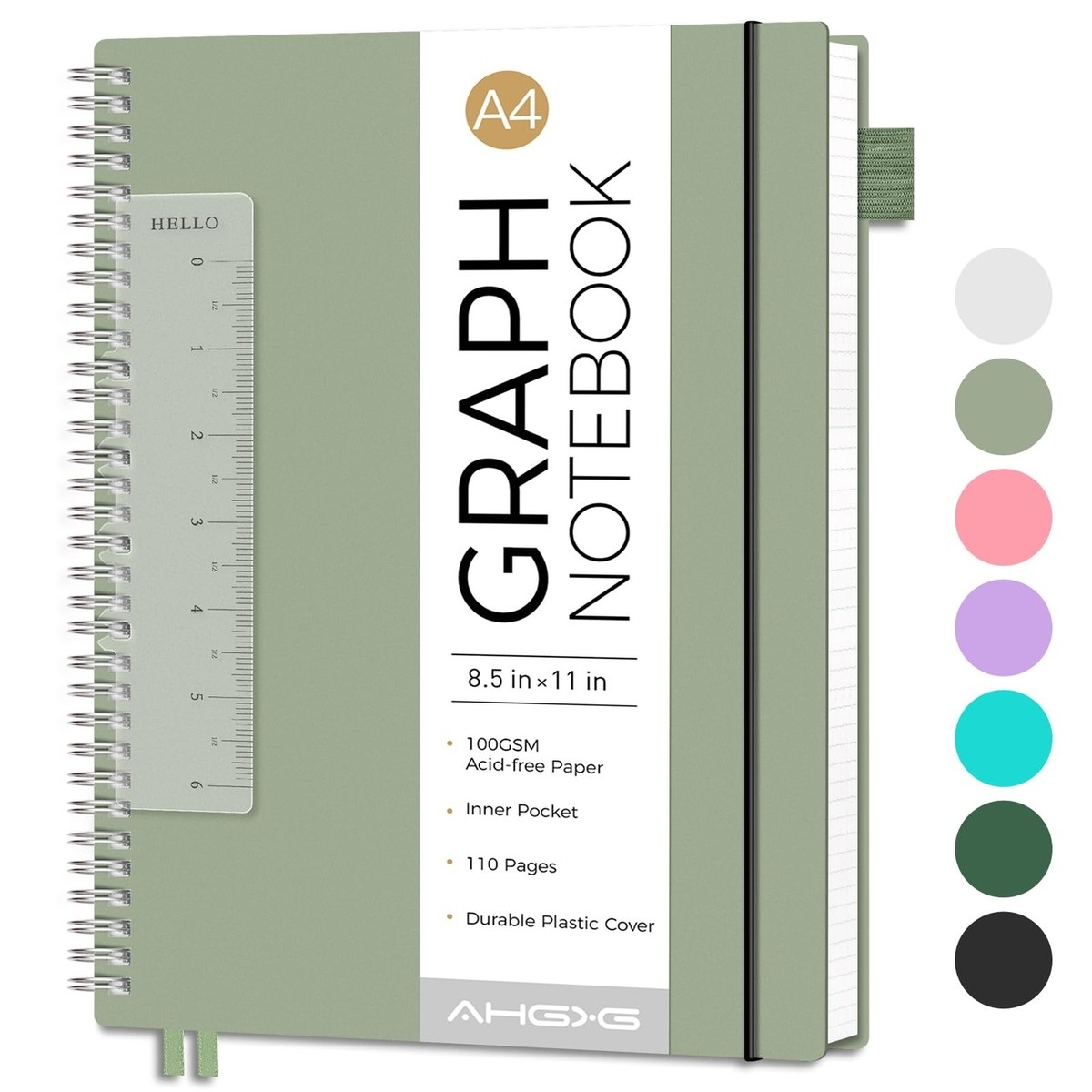 Graph Paper Notebook Spiral Notebook 8 5 X 11 A4 Large Graph Notebook 1 EBay