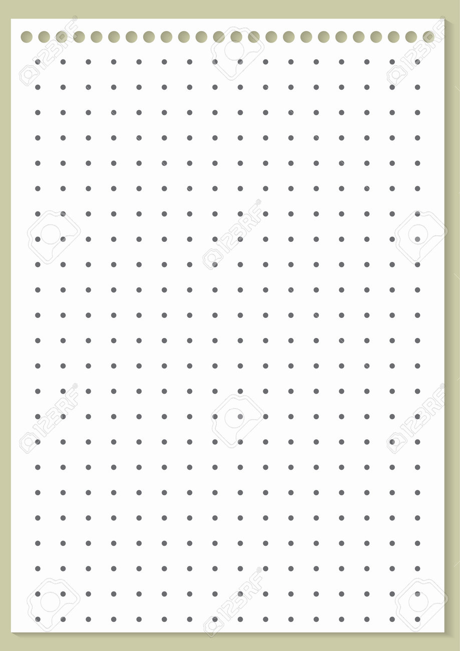 Graph Paper Printable Dotted Grid Paper On White Background Geometric Abstract Dotted Transparent Illustration With Dots For School Notebook Diary Notes Print Realistic Paper Blank Size A4 Royalty Free SVG Cliparts Vectors 