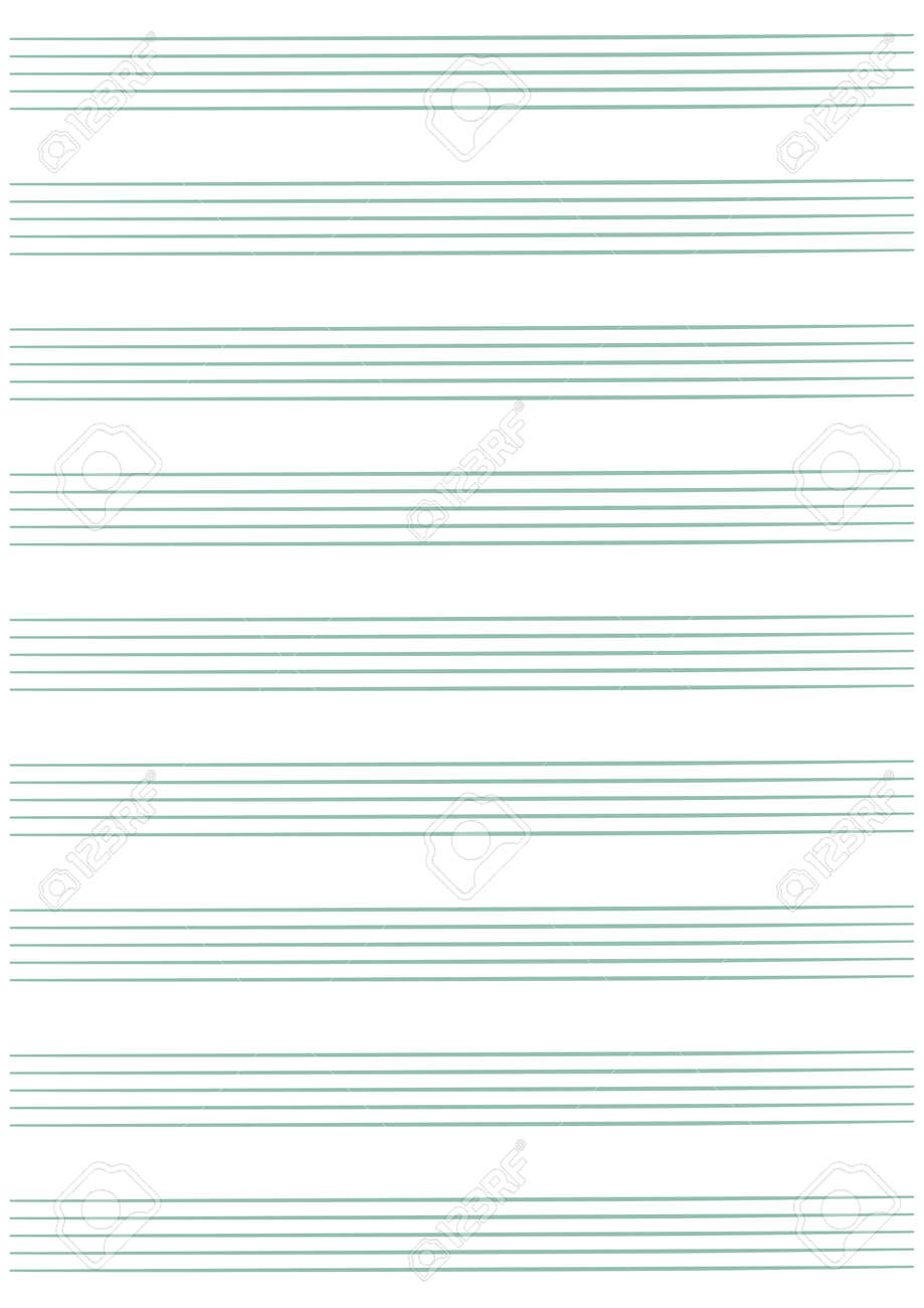 Graph Paper Printable Grid Paper With Stave On A White Background A Blank Music Sheet Paper With Staff Geometric Pattern For Composition Education School Realistic Lined Paper Blank Size A4 Royalty Free