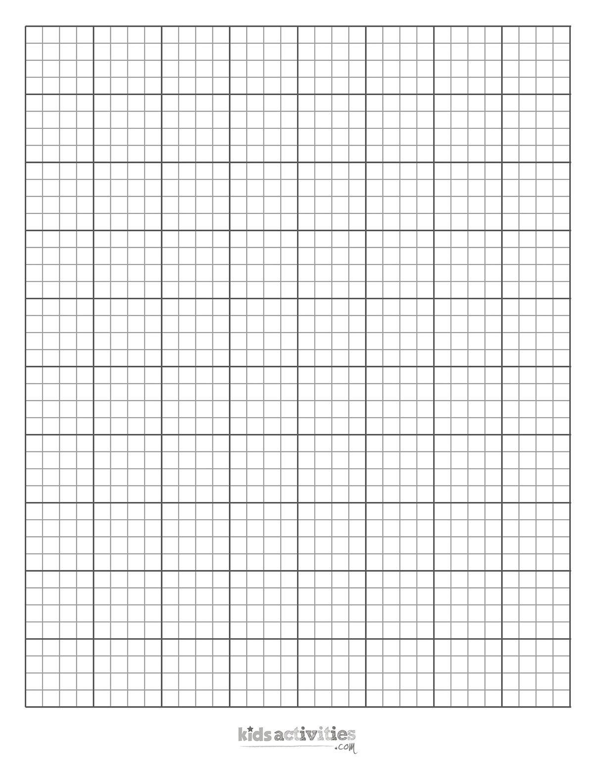 Graph Paper Printable Kids Activities Blog