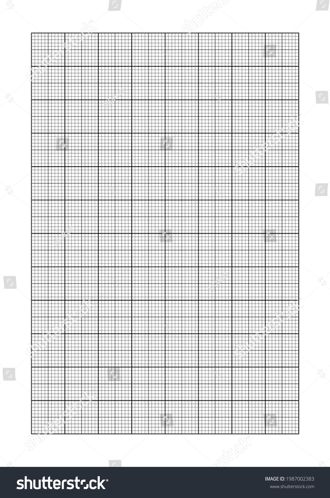 Graph Paper Printable Millimeter Grid Paper Stock Vector Royalty Free 1987002383 Shutterstock