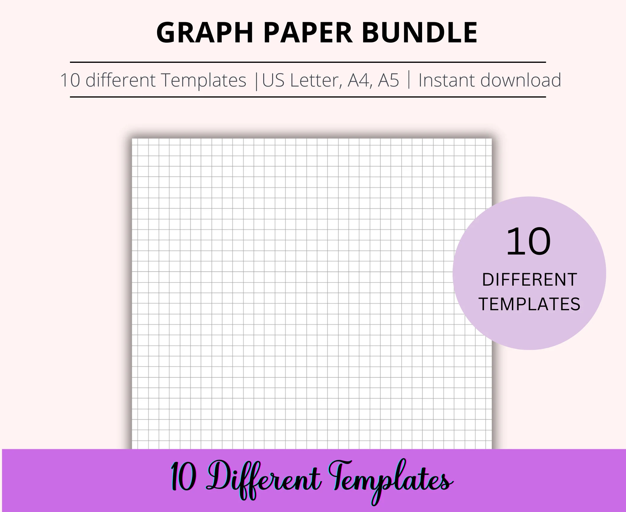 Graph Paper Sabary 400 Sheet Pack Dot Grid 8 5x11 Letter Size Large Grid Paper