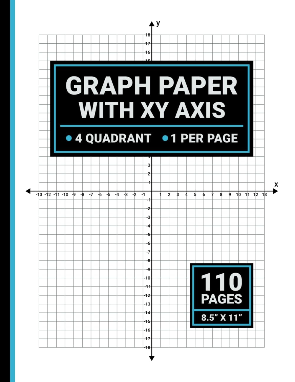 Graph Paper With X And Y Axis 4 Quadrants 1 Per Jamaica Ubuy