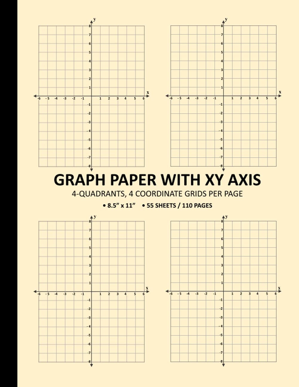 Graph Paper With Xy Axis 4 Coordinate Grids Per Page Desertcart Seychelles