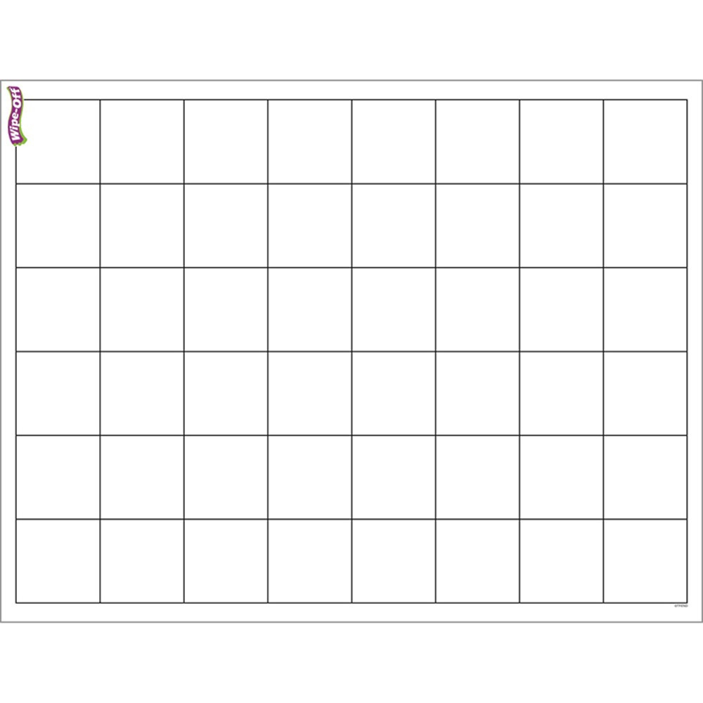 Graphing Grid Large Squares Wipe Off Chart 17 X 22 T 27306 Trend Enterprises Inc Dry Erase Sheets