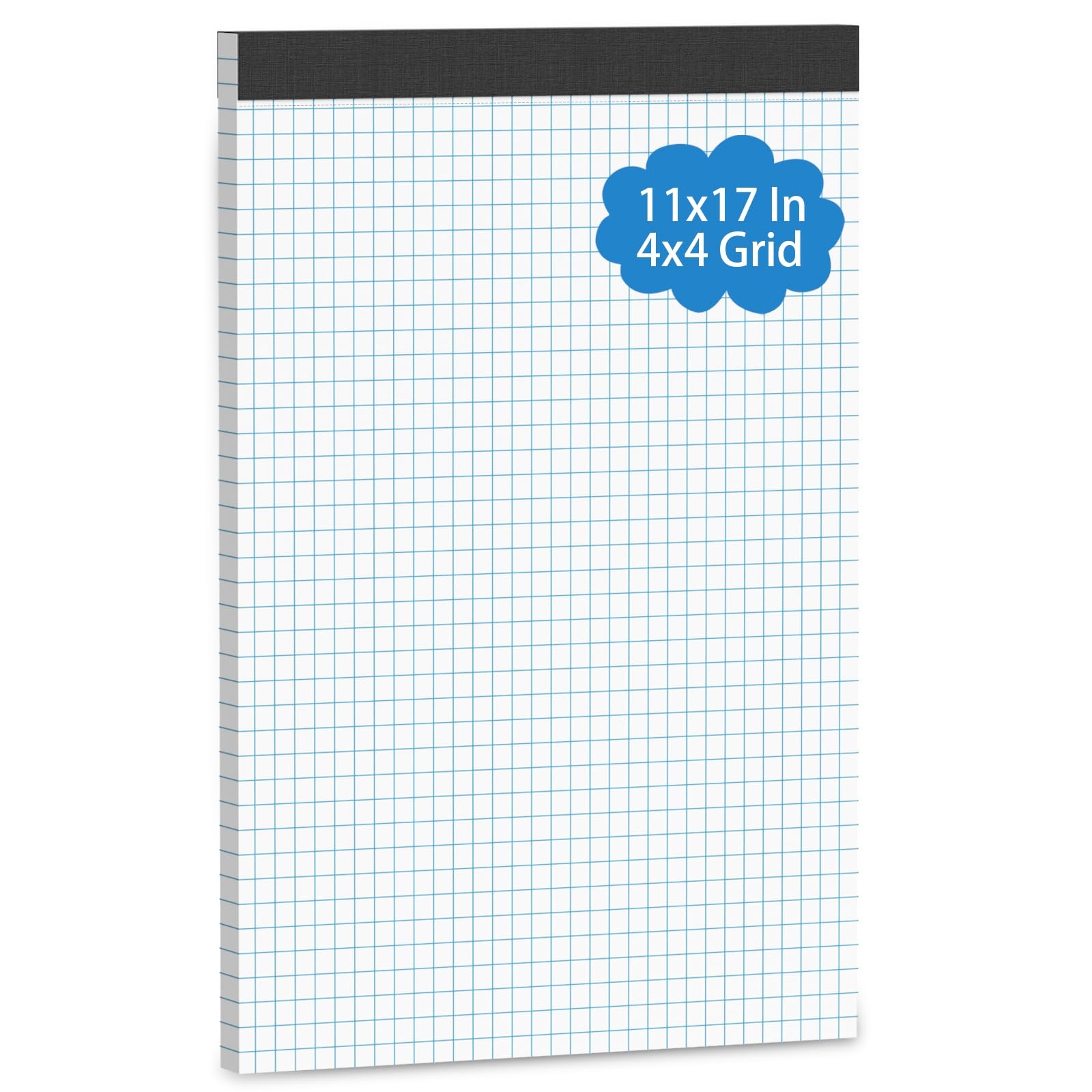 Graphing Paper Pad 11x17 Grid Paper 4 Squares Per Inch 50 Sheets Large Graph Paper